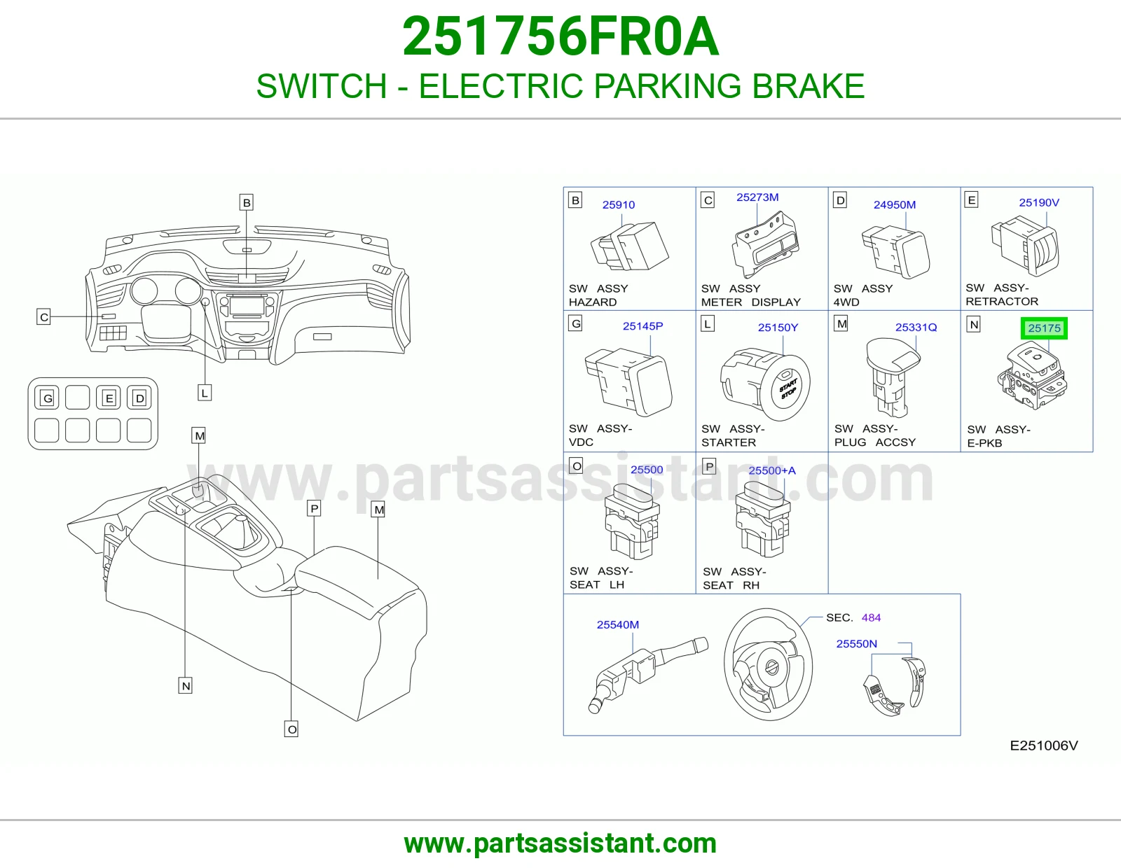 SWITCH - ELECTRIC PARKING BRAKE