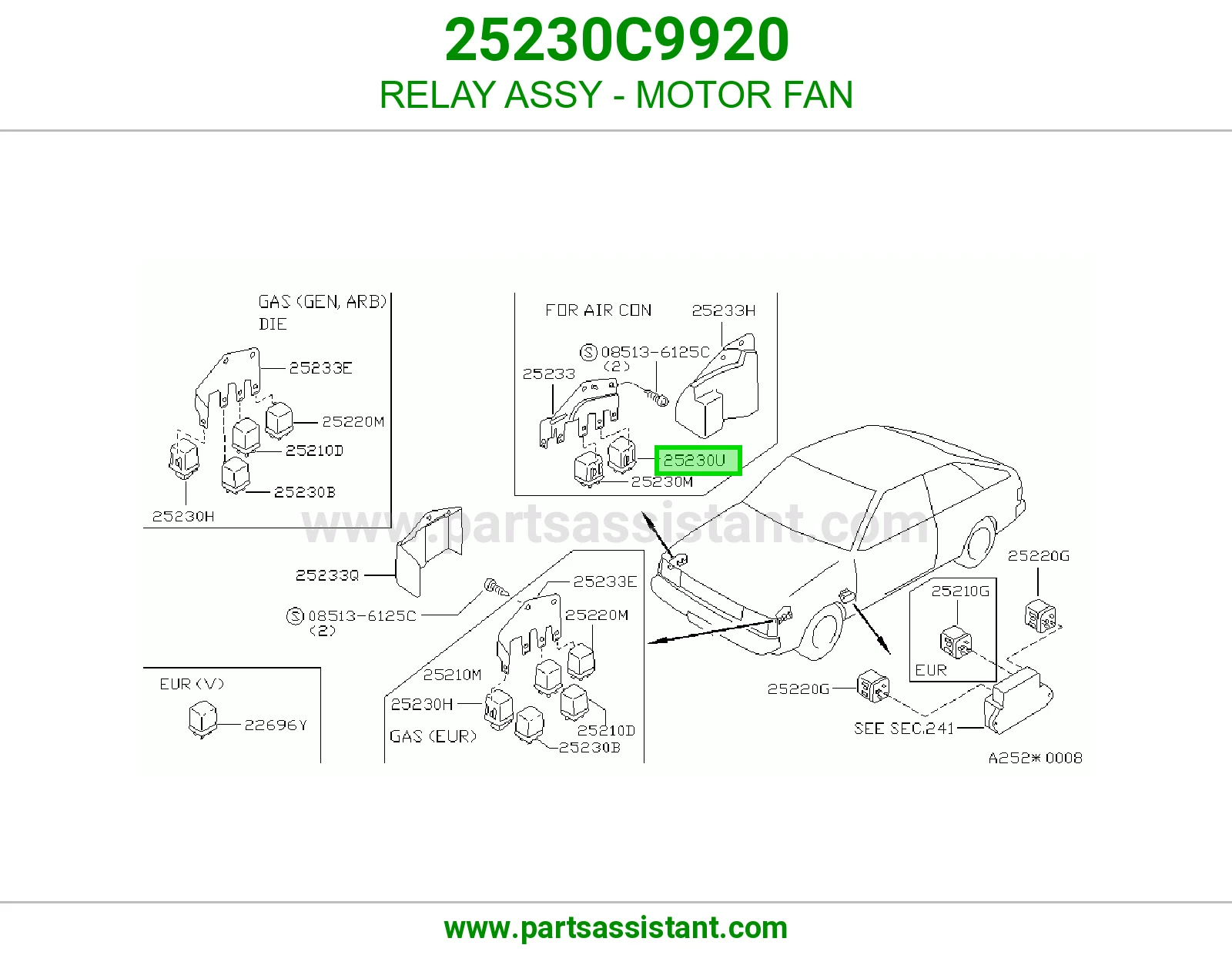 RELAY ASSY - MOTOR FAN