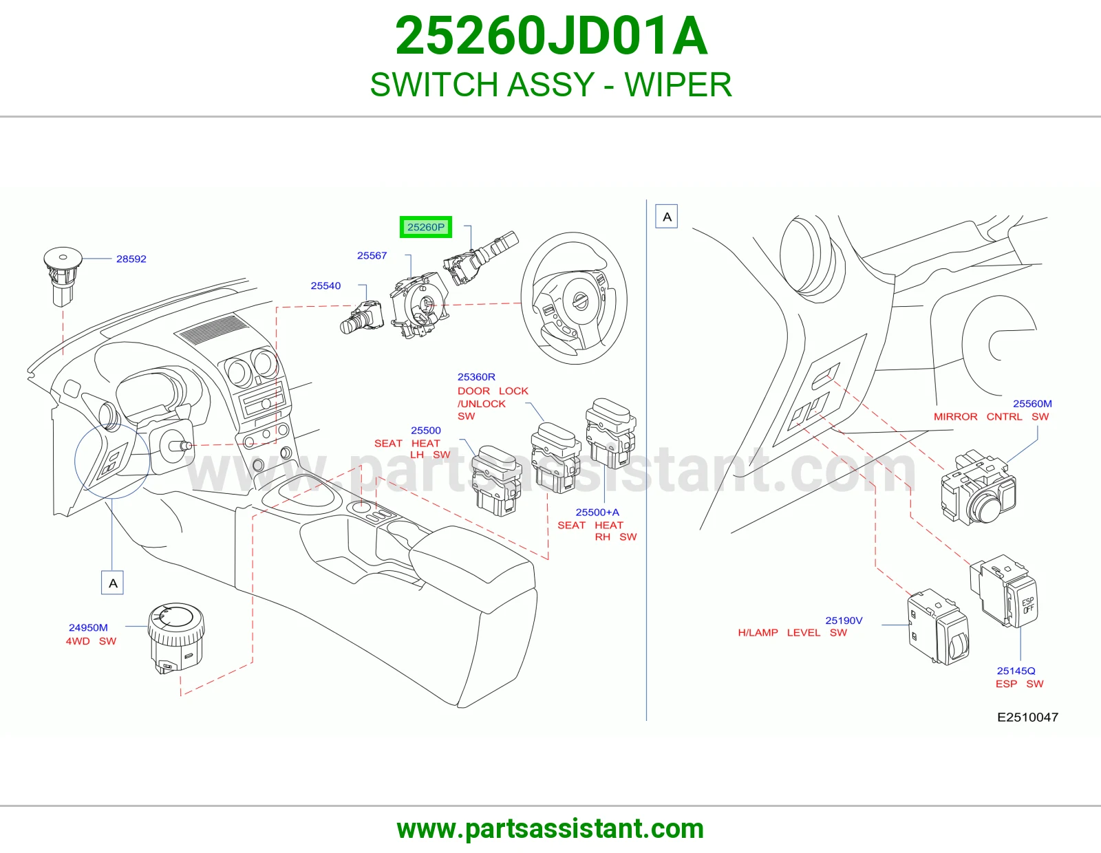SWITCH ASSY - WIPER
