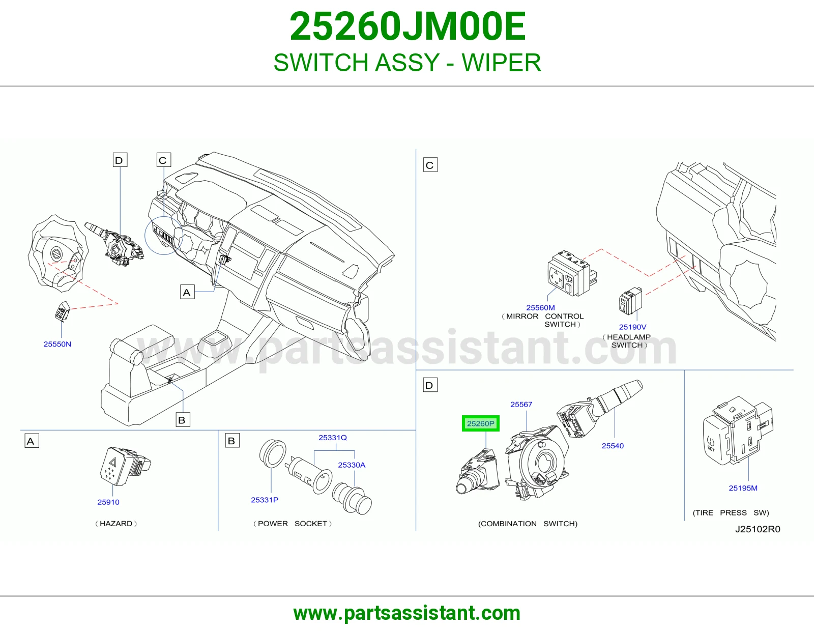 SWITCH ASSY - WIPER