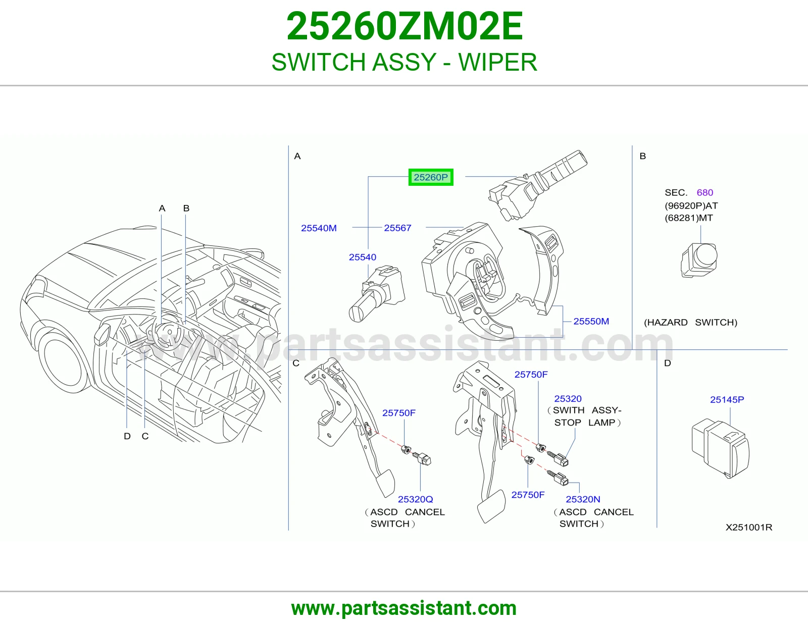 SWITCH ASSY - WIPER