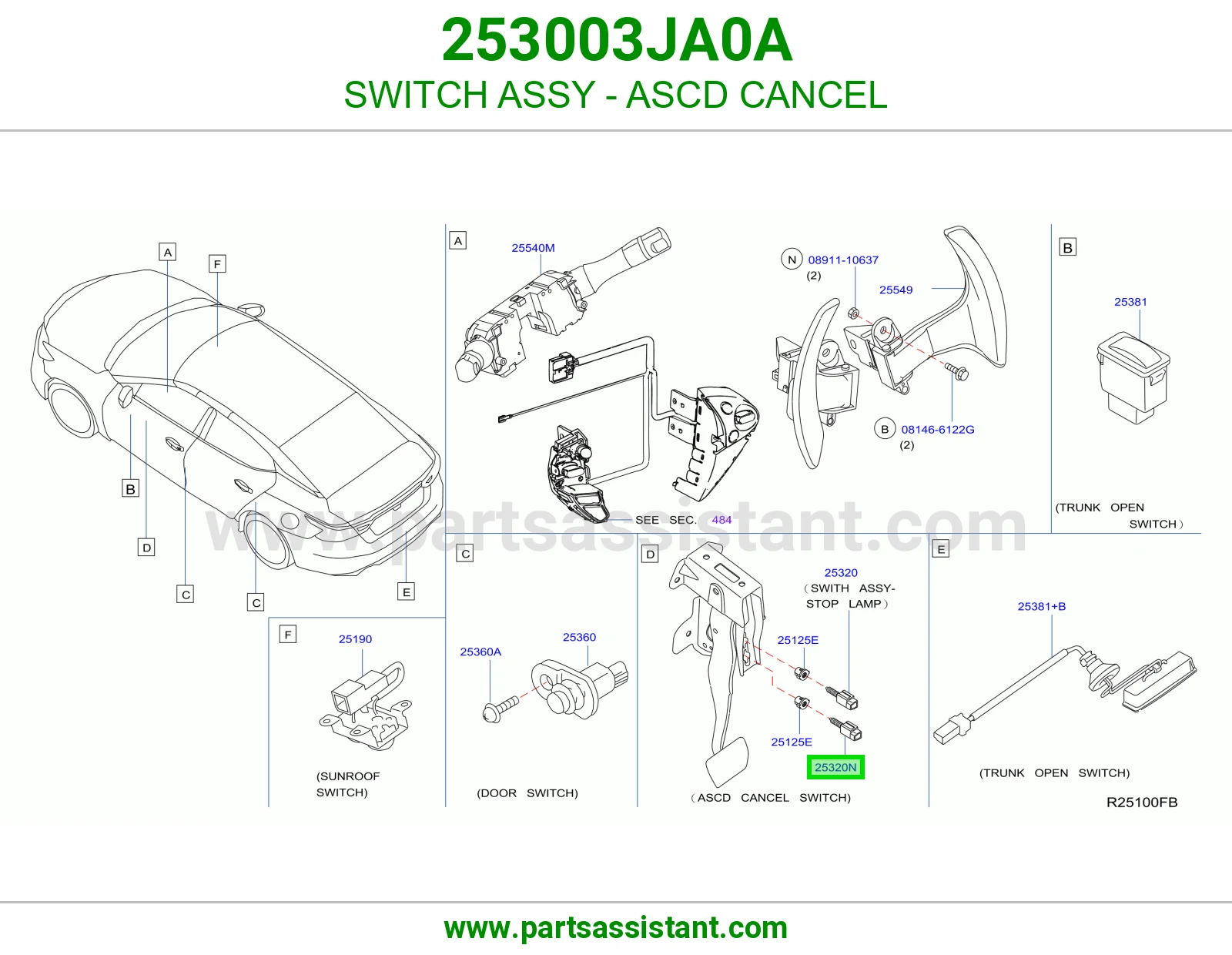 SWITCH ASSY - ASCD CANCEL