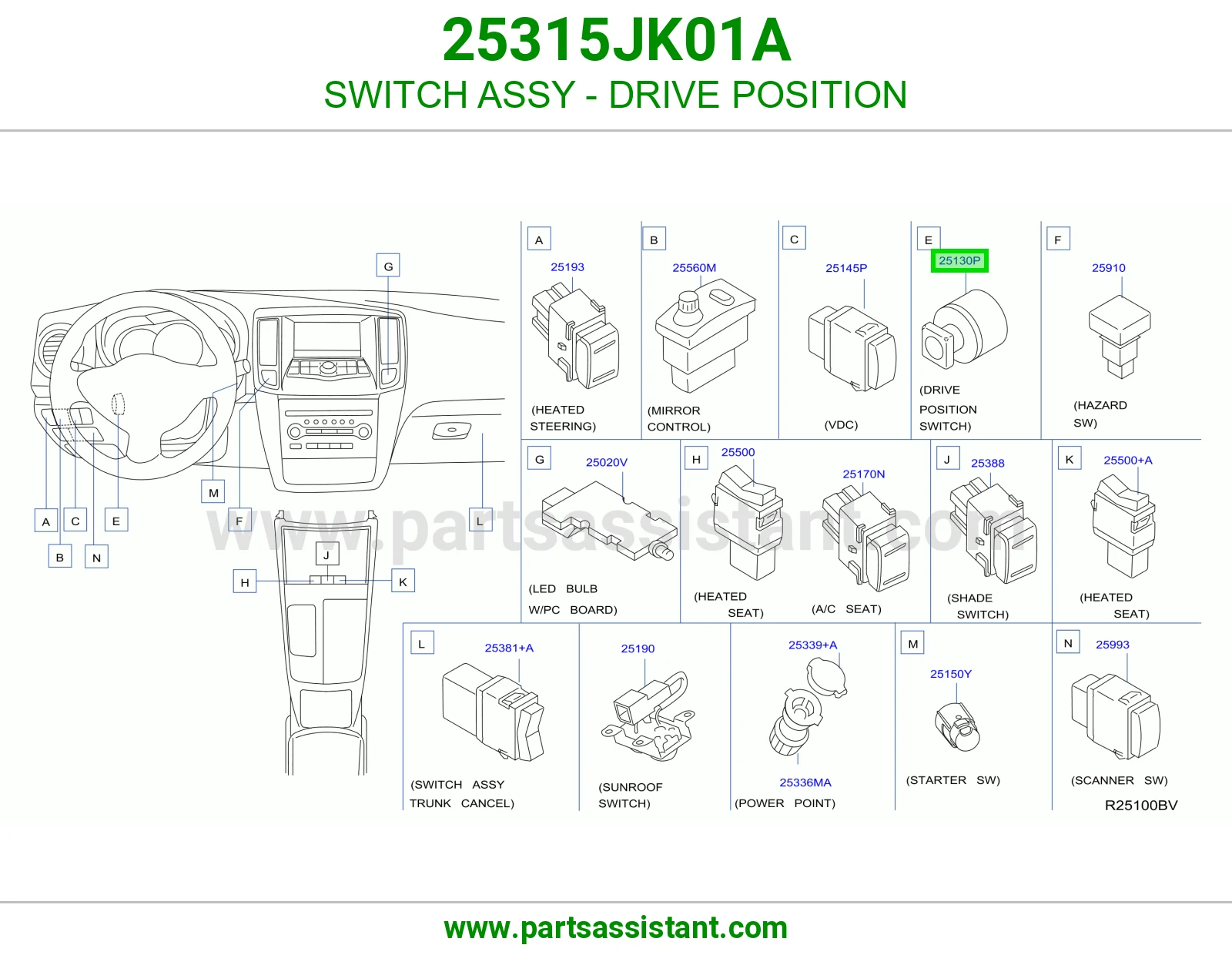 SWITCH ASSY - DRIVE POSITION