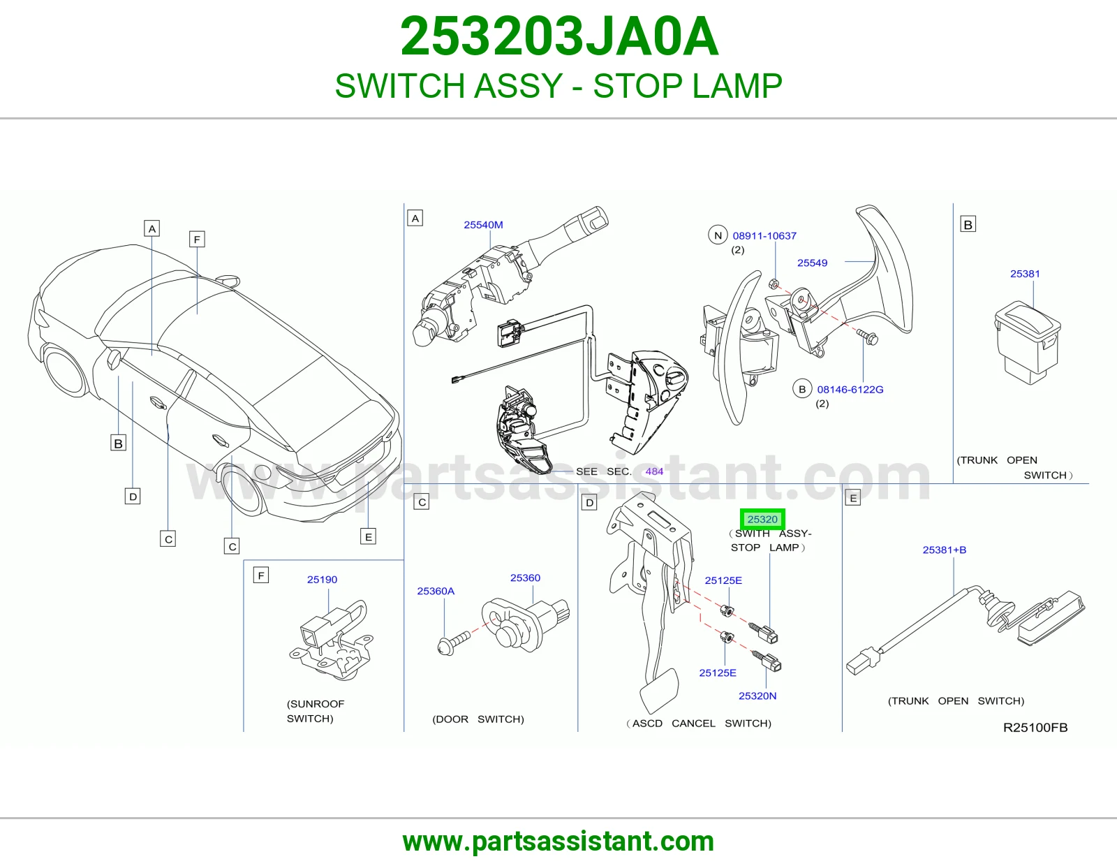 SWITCH ASSY - STOP LAMP