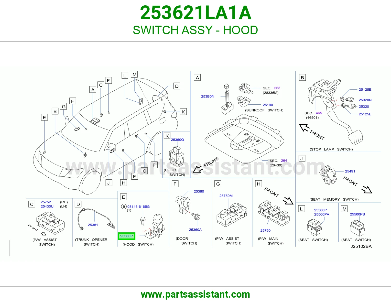 SWITCH ASSY - HOOD