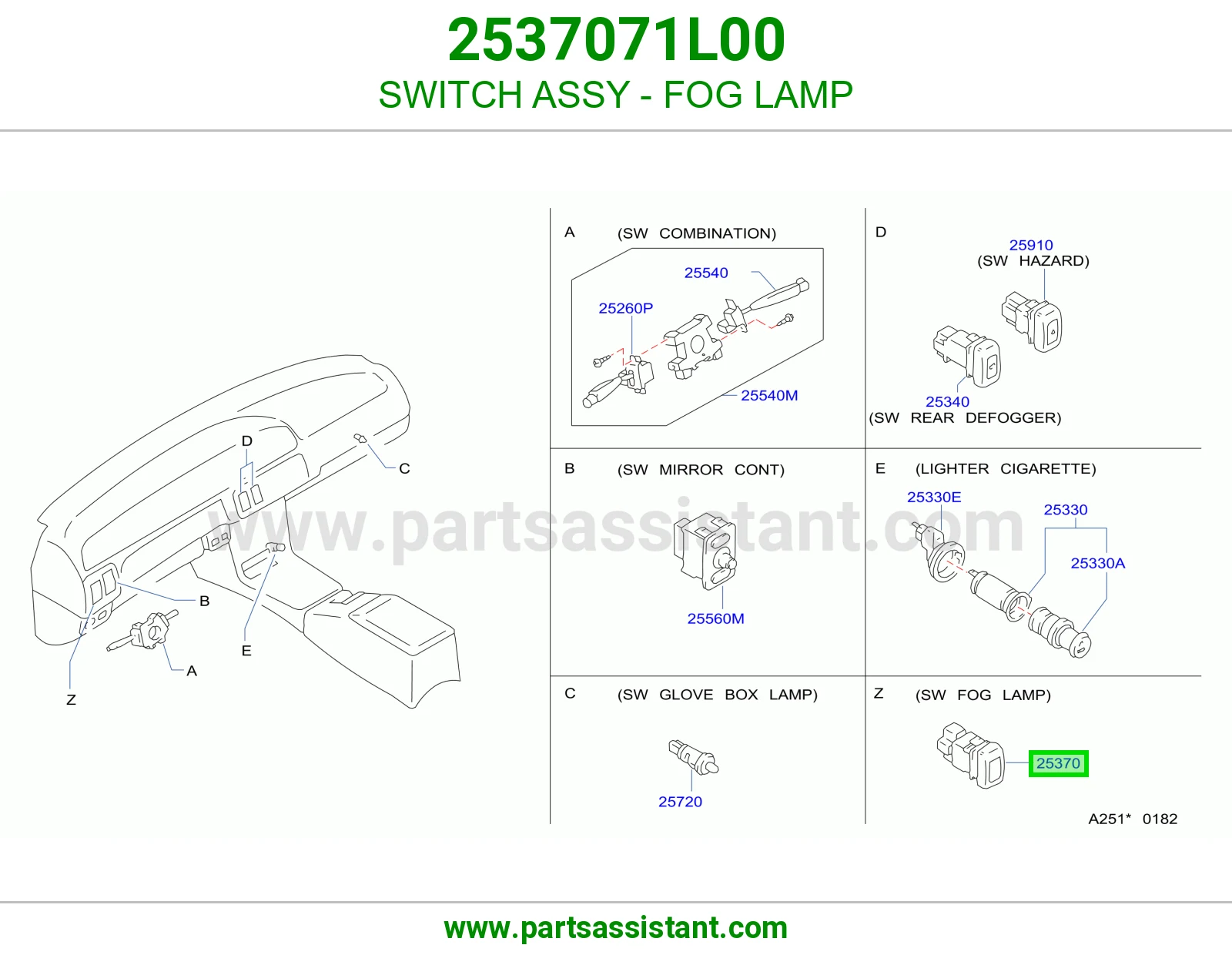 SWITCH ASSY - FOG LAMP