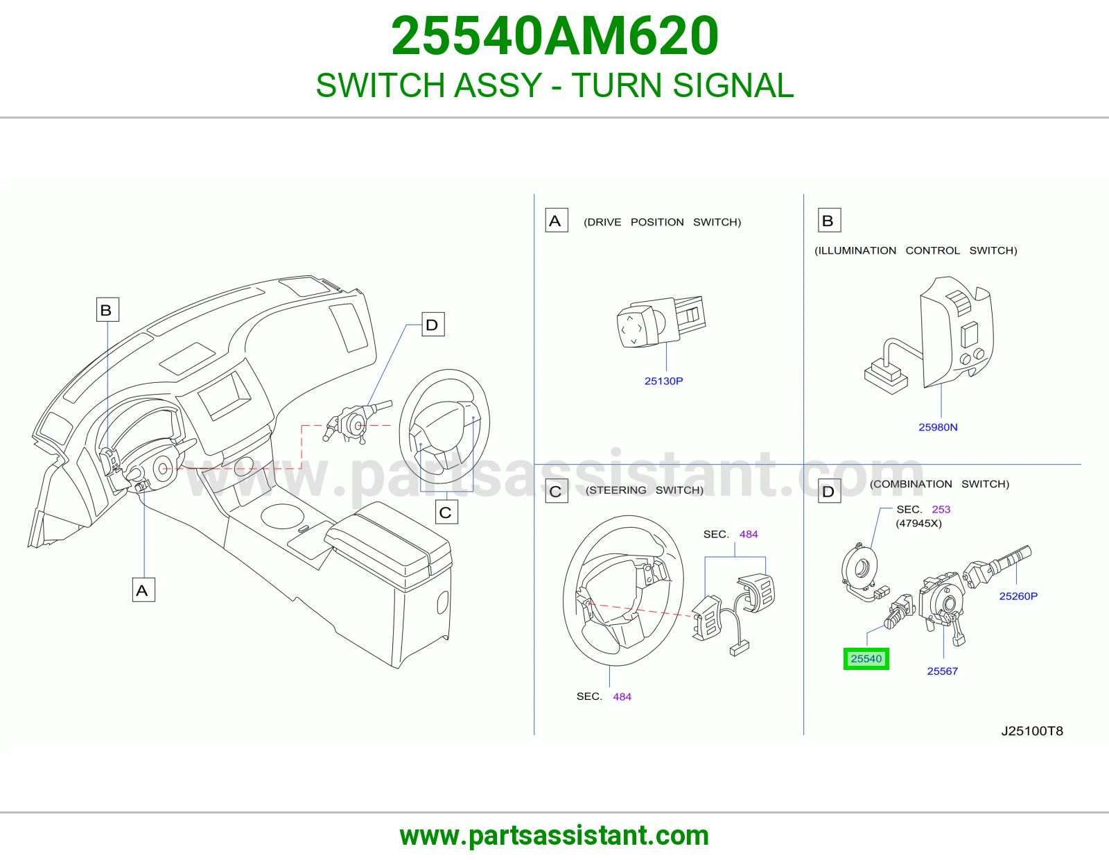 SWITCH ASSY - TURN SIGNAL