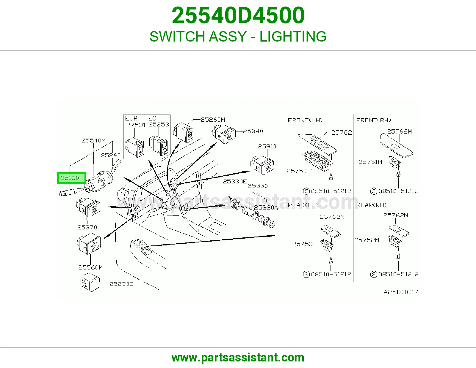SWITCH ASSY - LIGHTING