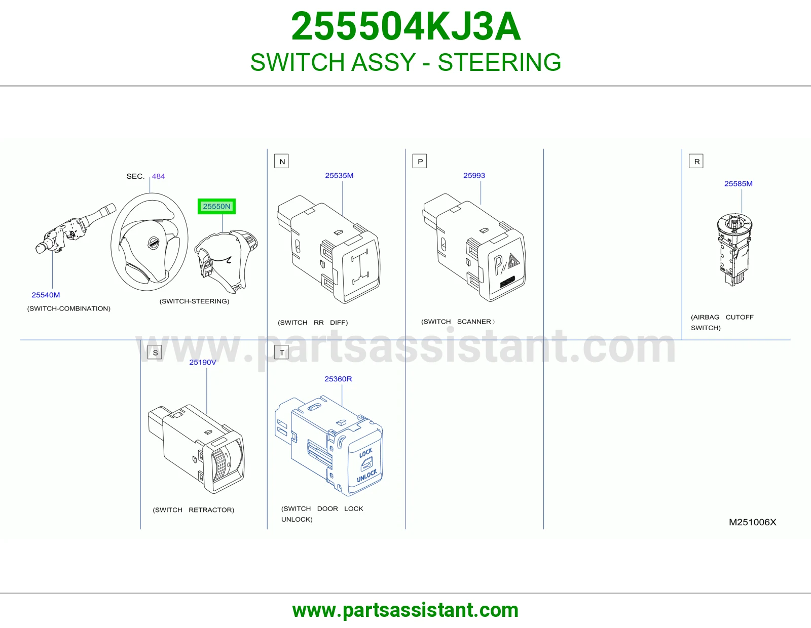 SWITCH ASSY - STEERING