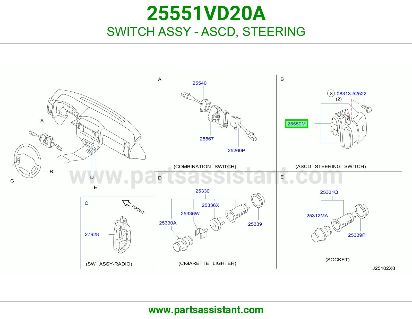SWITCH ASSY - ASCD, STEERING