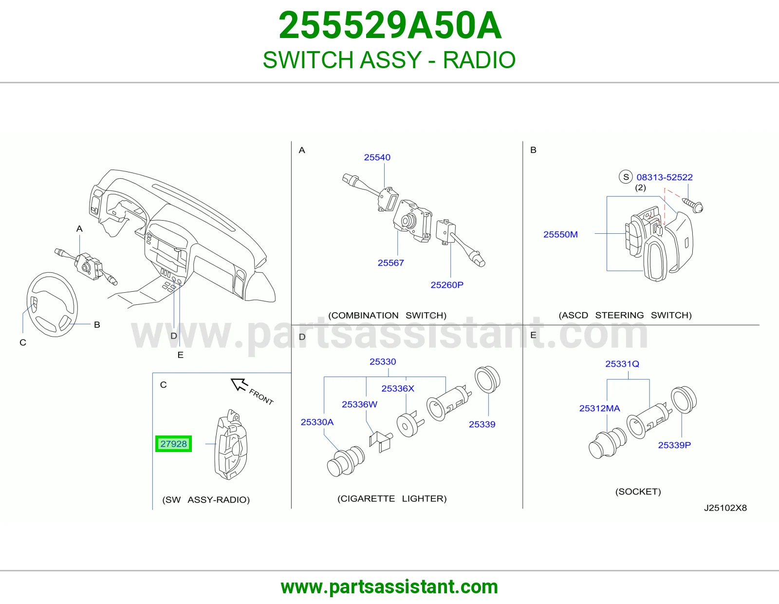 SWITCH ASSY - RADIO