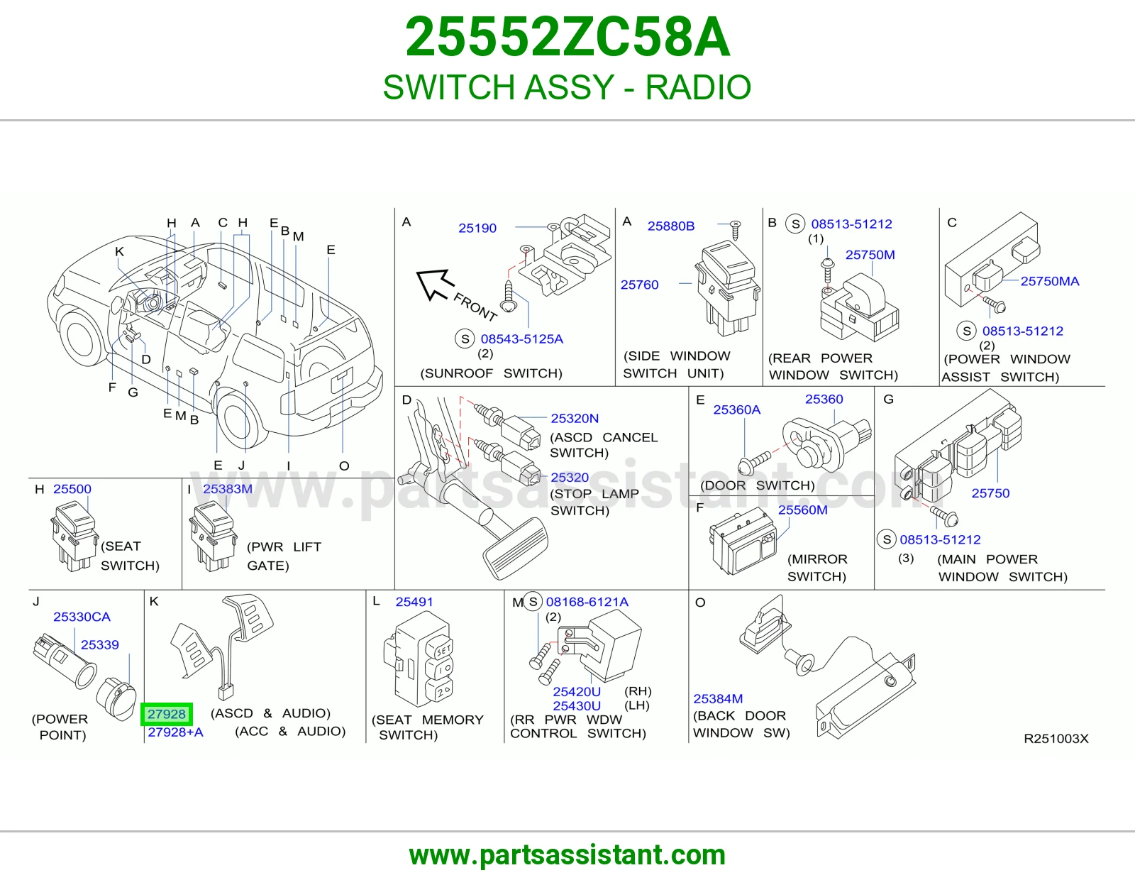 SWITCH ASSY - RADIO