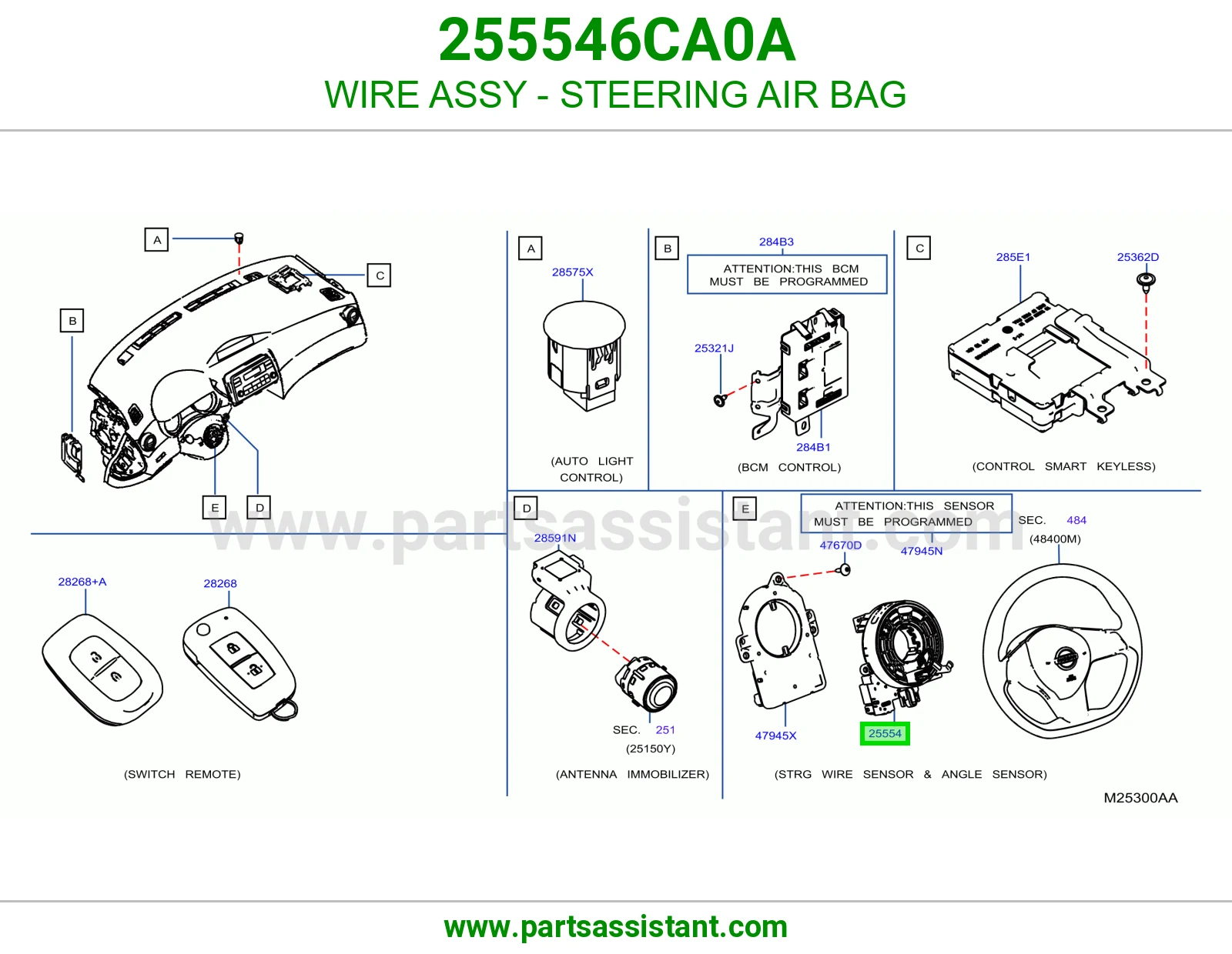 WIRE ASSY - STEERING AIR BAG