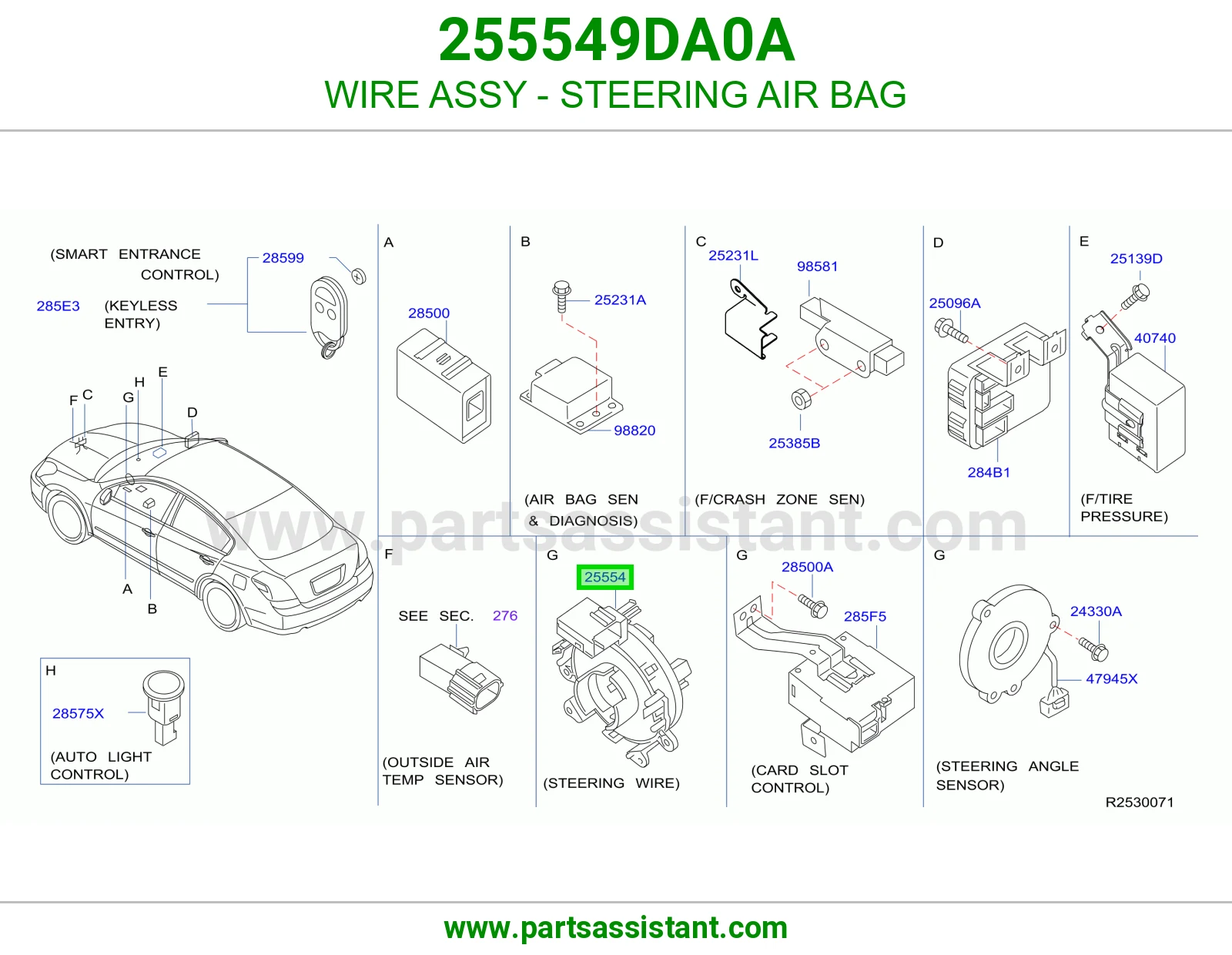 WIRE ASSY - STEERING AIR BAG