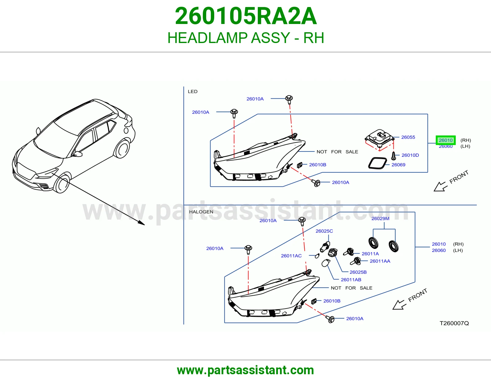 HEADLAMP ASSY - RH