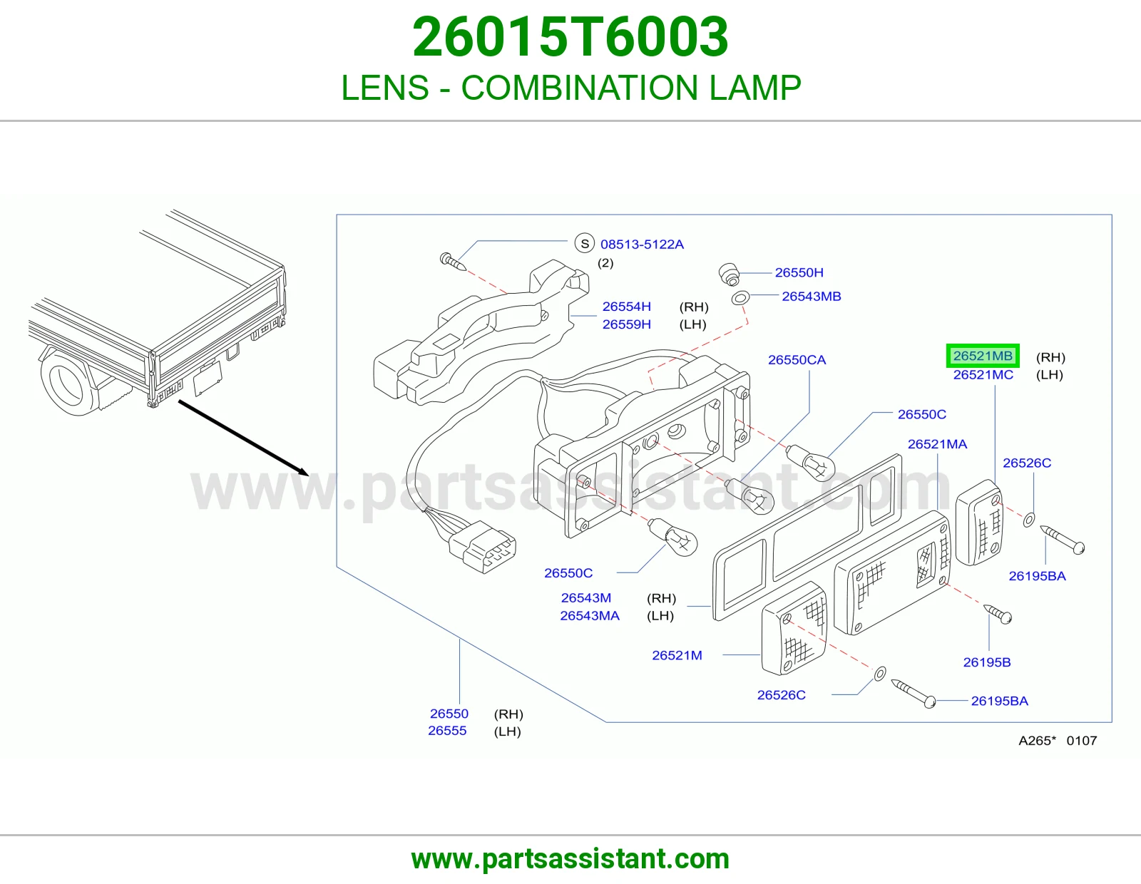 LENS - COMBINATION LAMP
