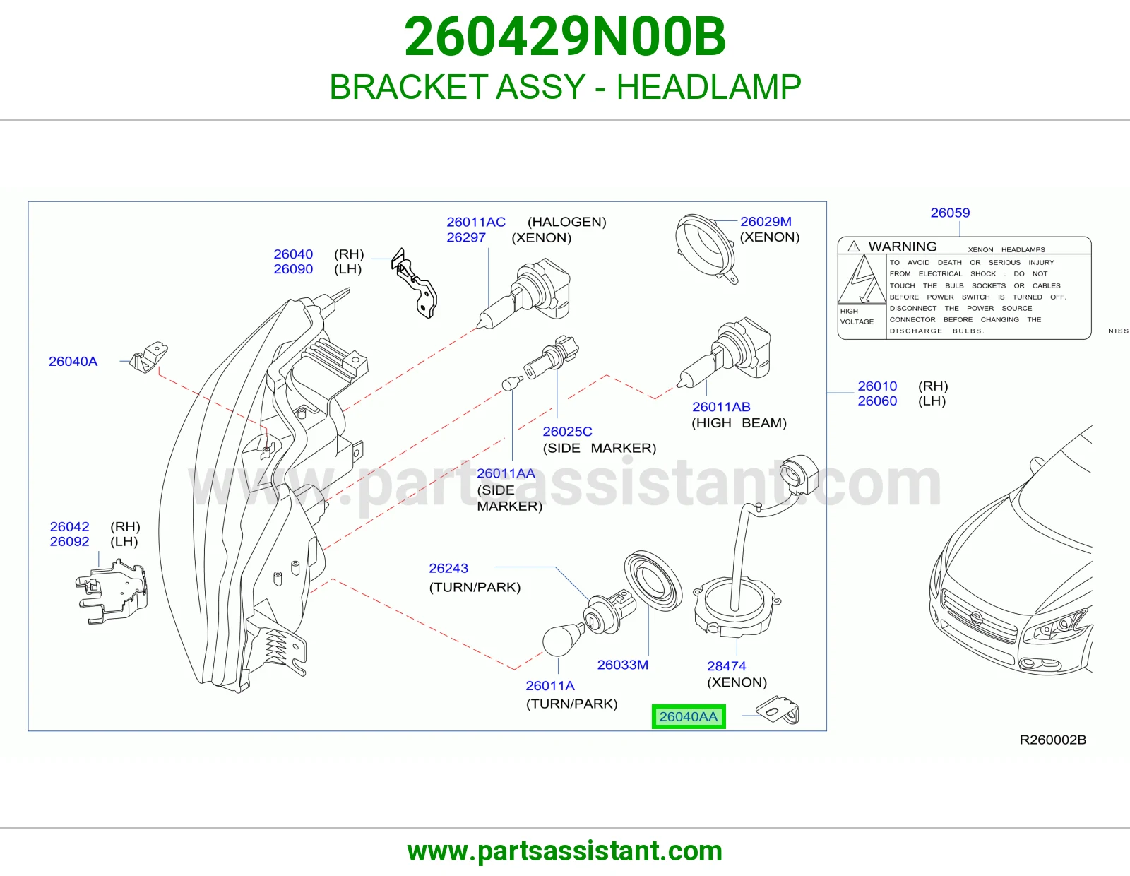 BRACKET ASSY - HEADLAMP