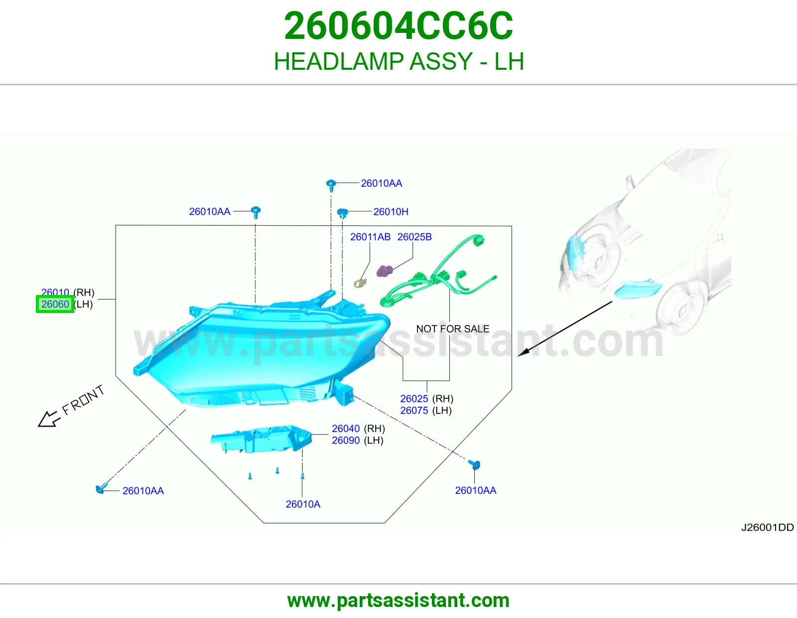HEADLAMP ASSY - LH