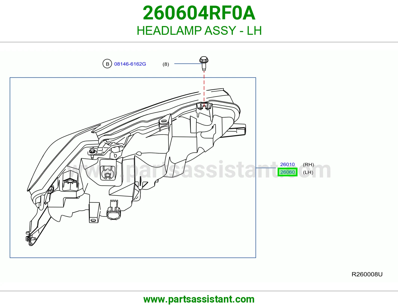 HEADLAMP ASSY - LH