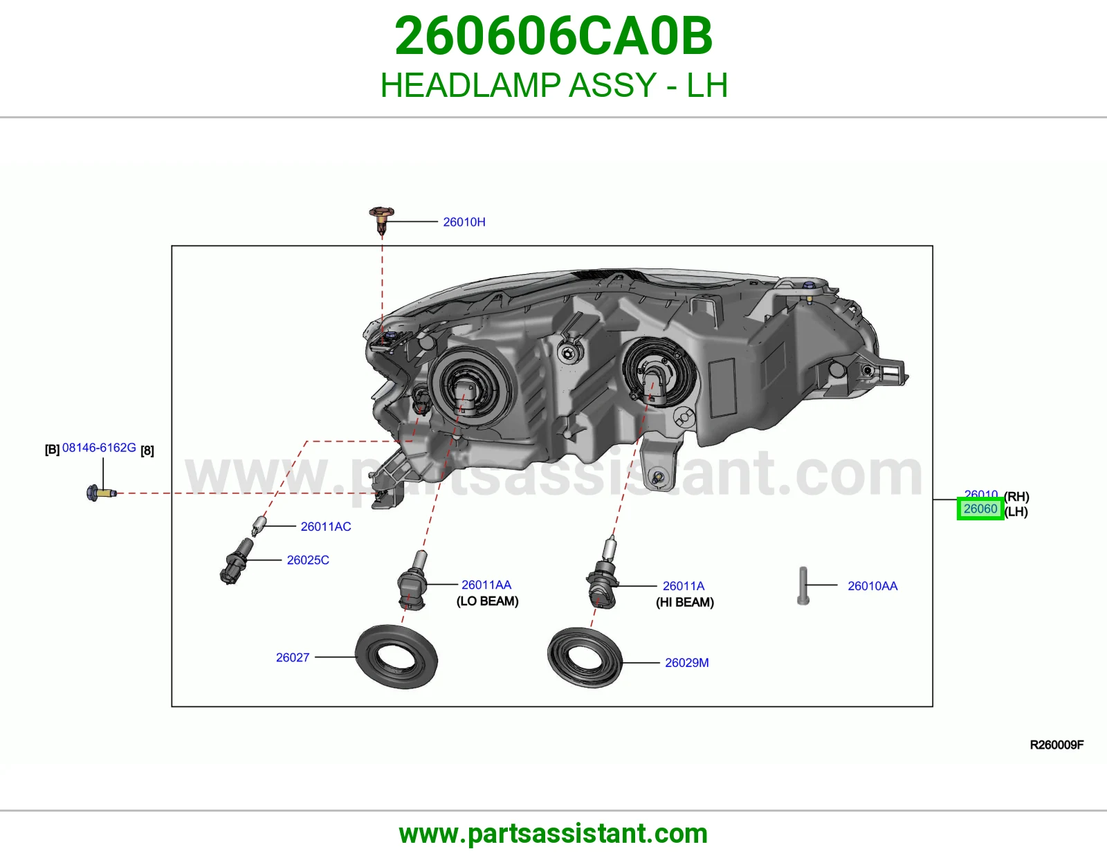 HEADLAMP ASSY - LH