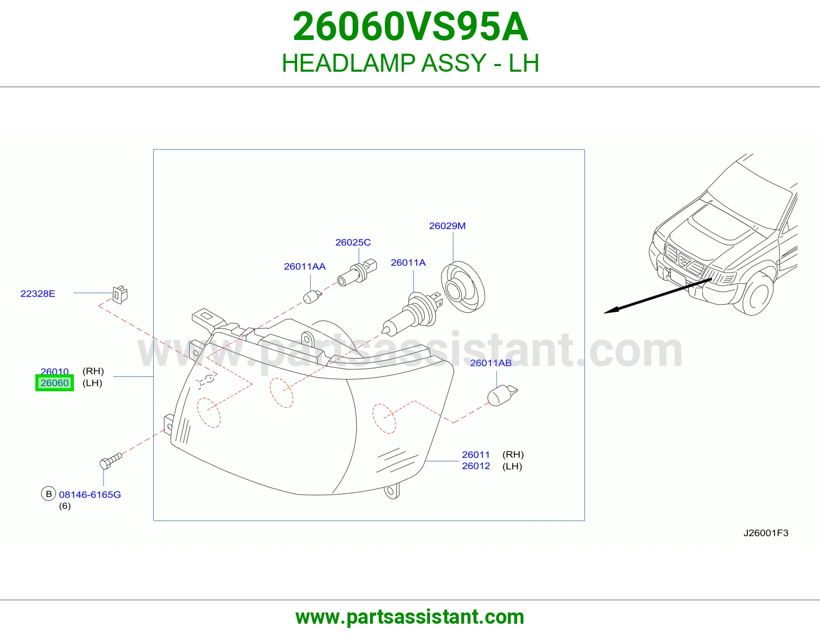 HEADLAMP ASSY - LH