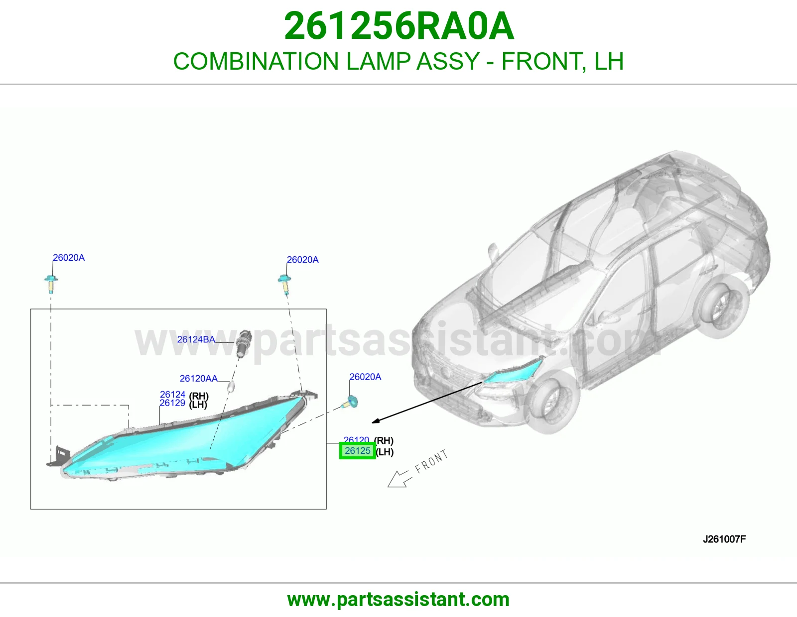 COMBINATION LAMP ASSY - FRONT, LH