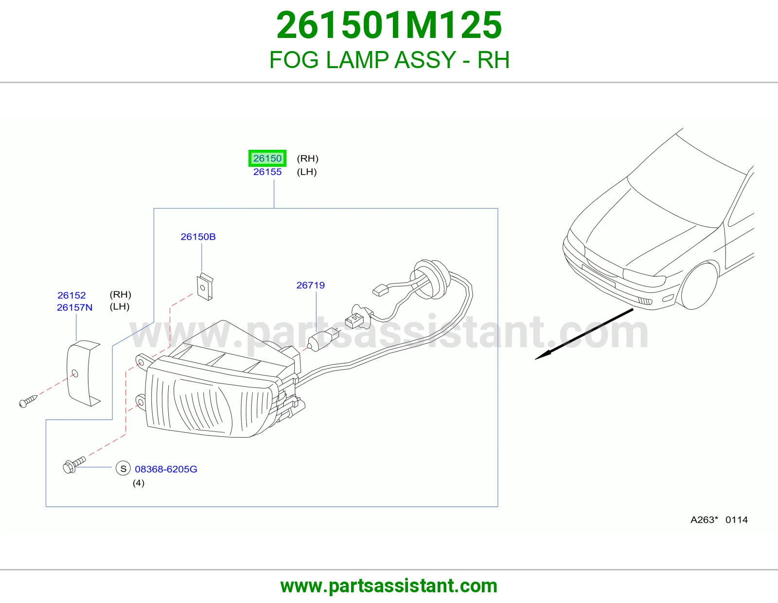 FOG LAMP ASSY - RH