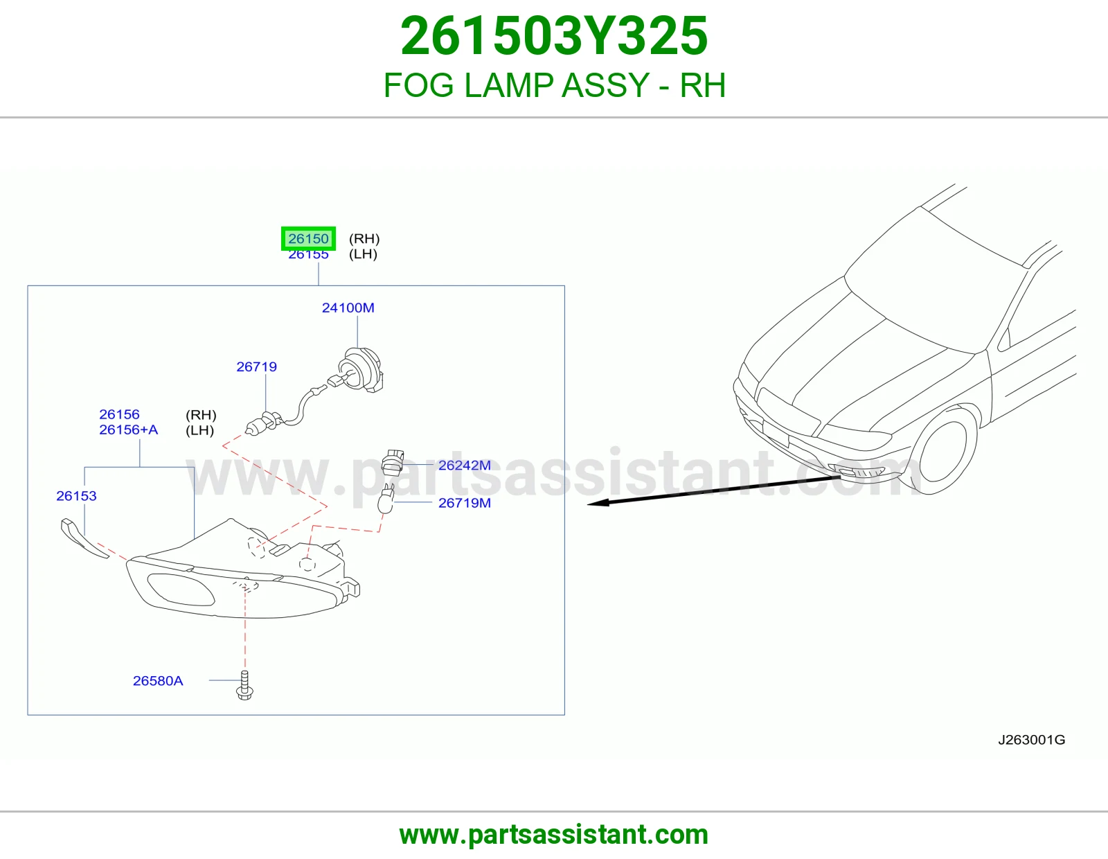 FOG LAMP ASSY - RH