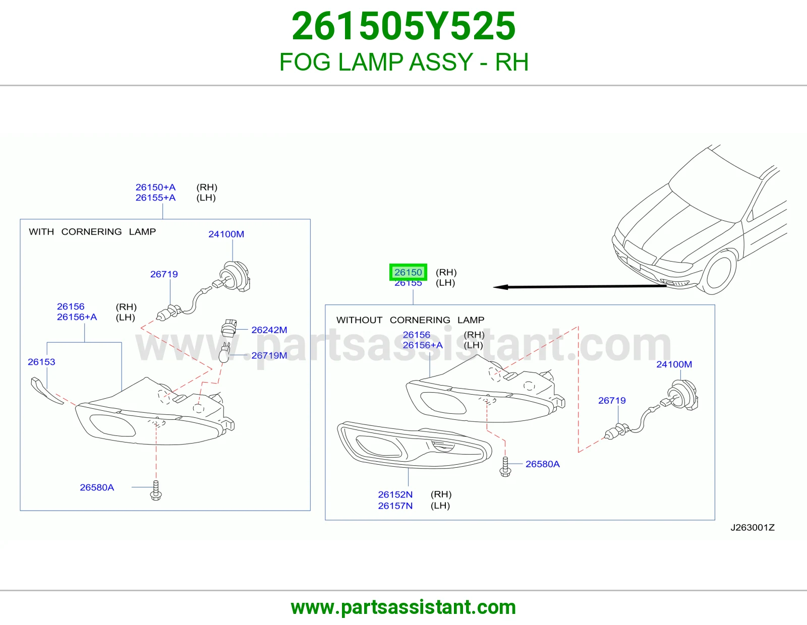 FOG LAMP ASSY - RH