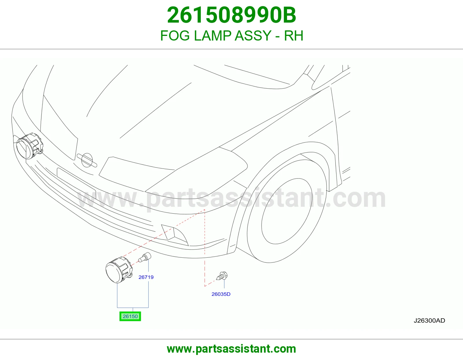 FOG LAMP ASSY - RH