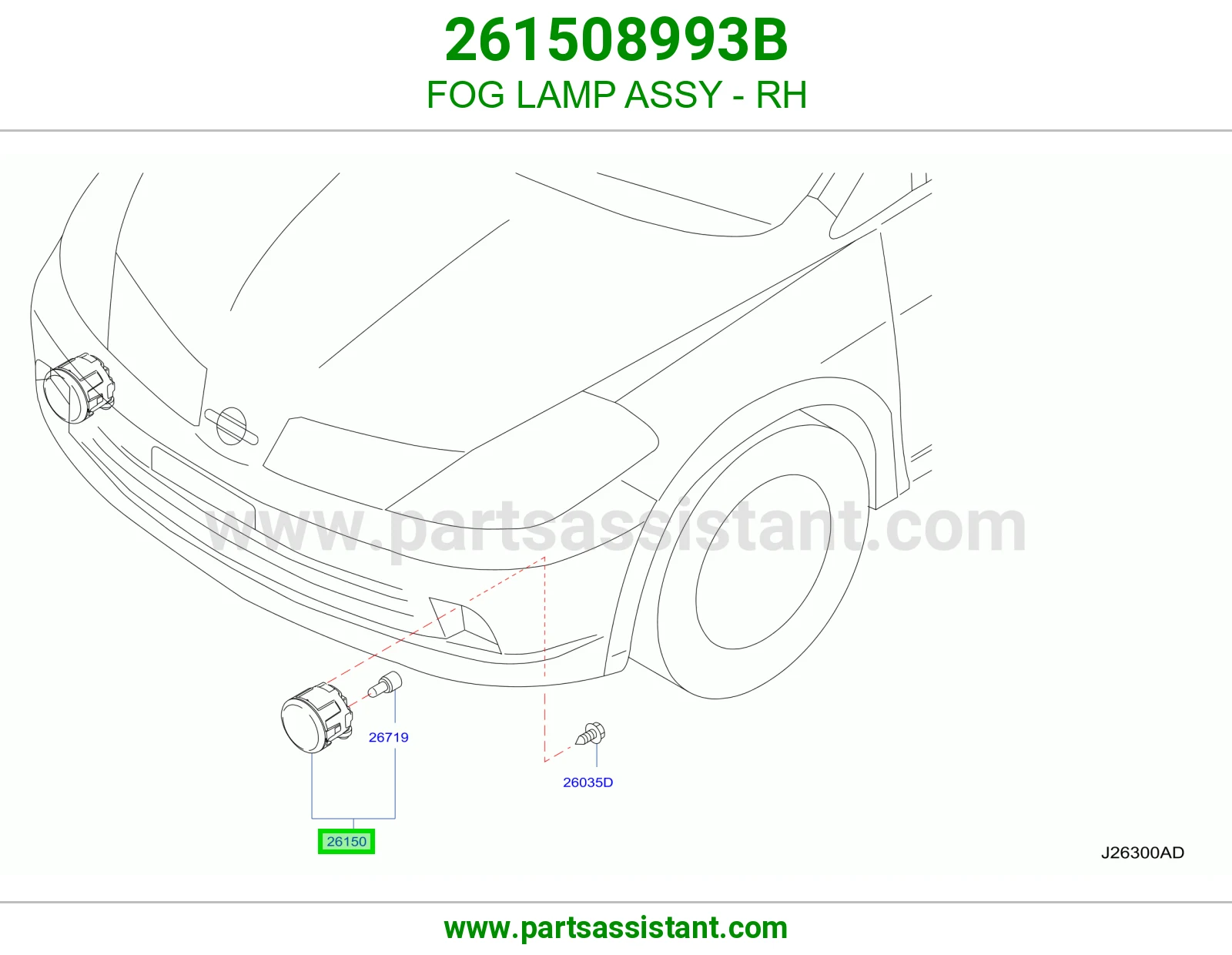 FOG LAMP ASSY - RH