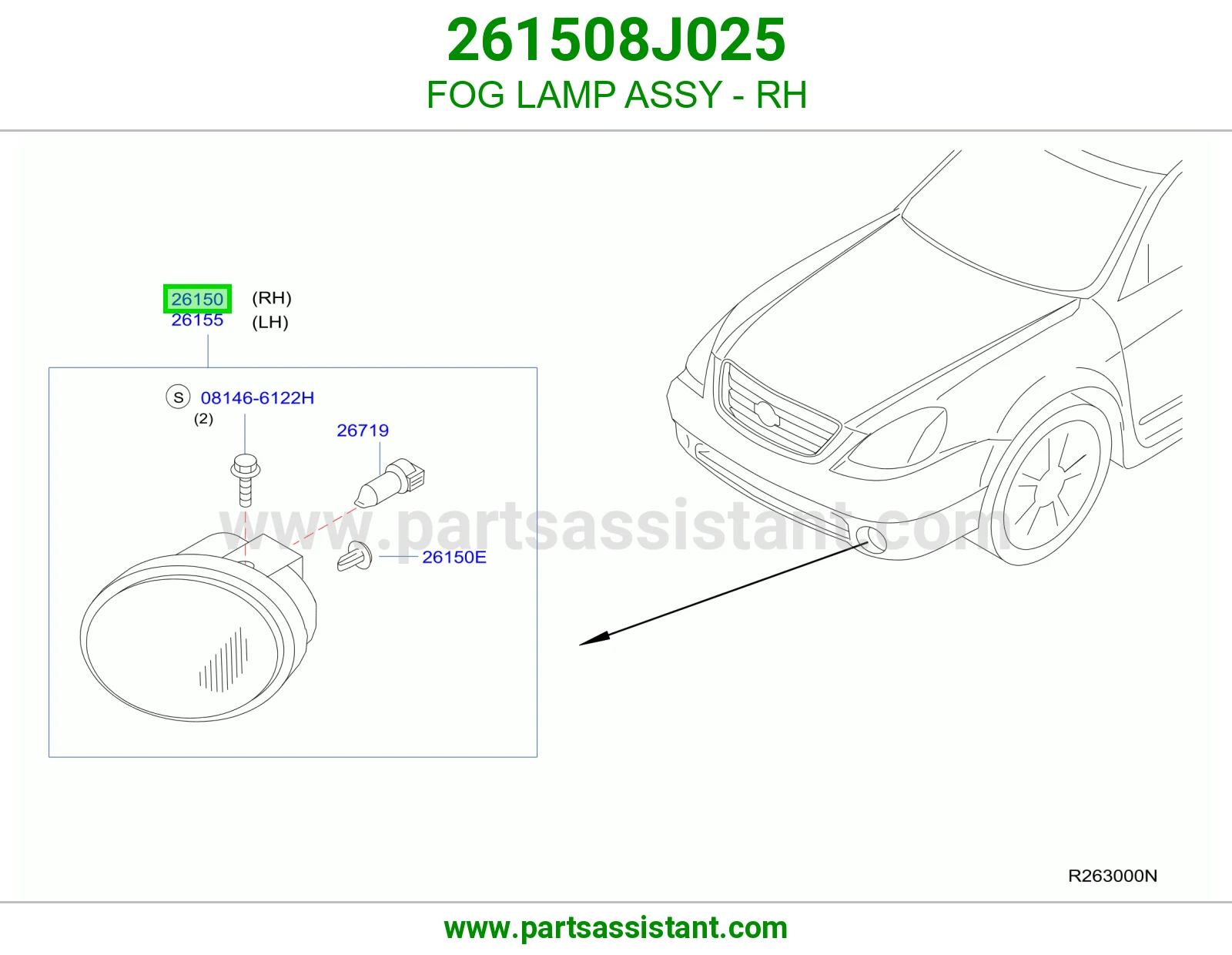 FOG LAMP ASSY - RH