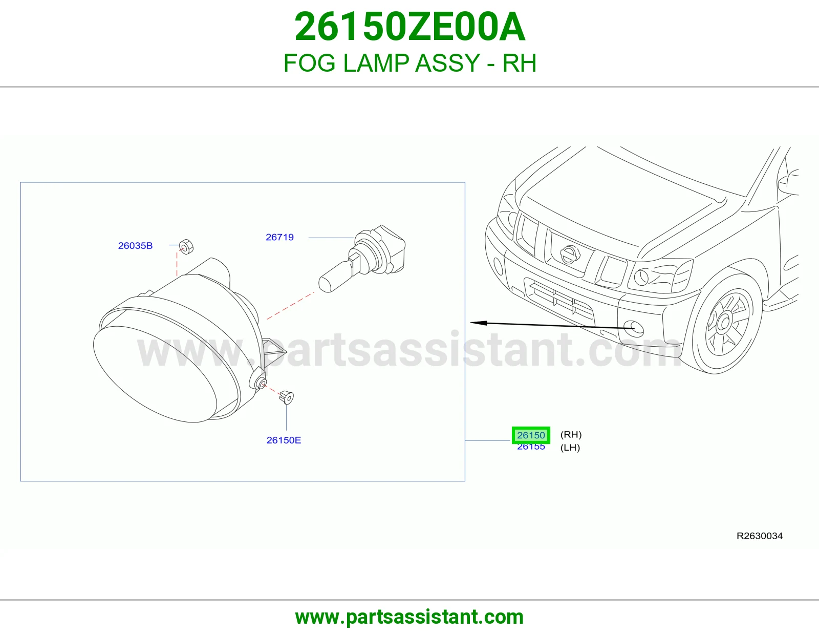 FOG LAMP ASSY - RH