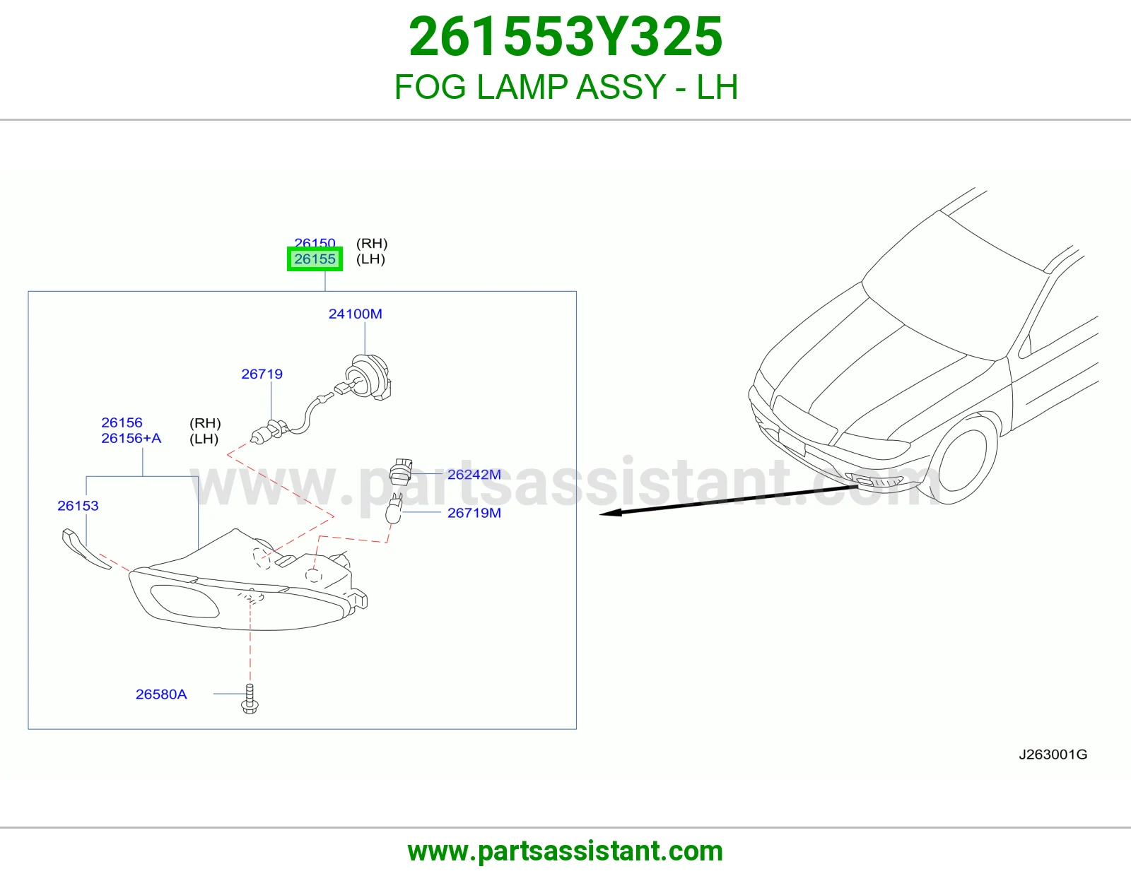 FOG LAMP ASSY - LH