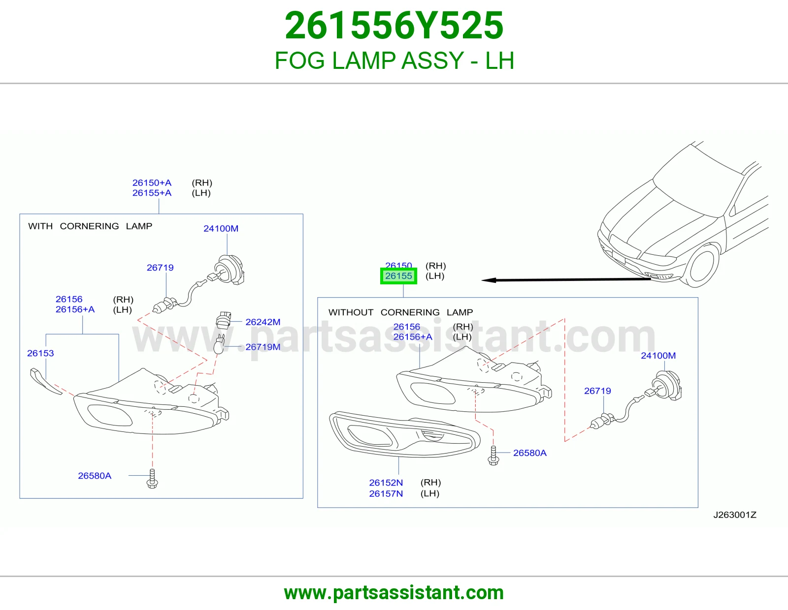FOG LAMP ASSY - LH