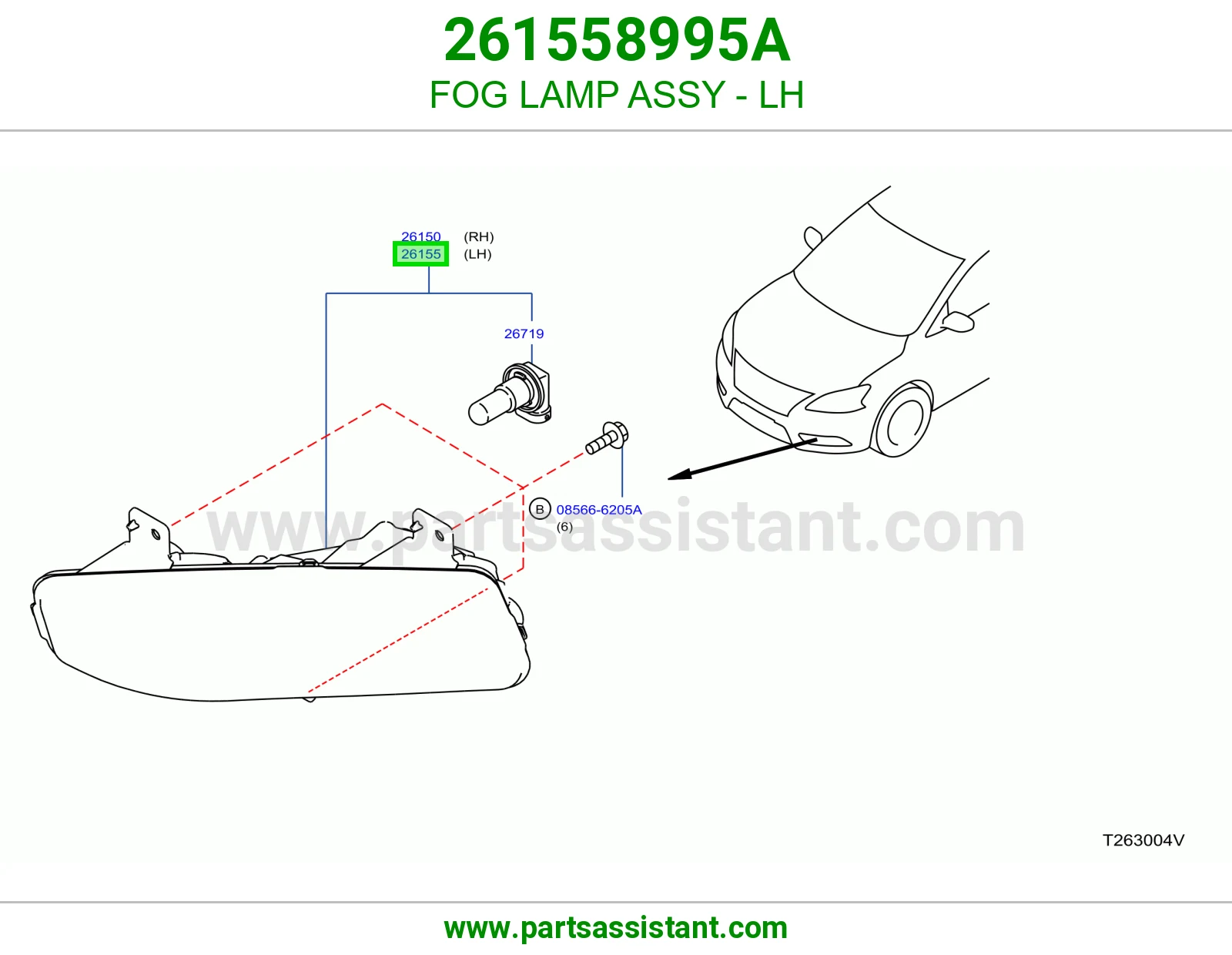FOG LAMP ASSY - LH