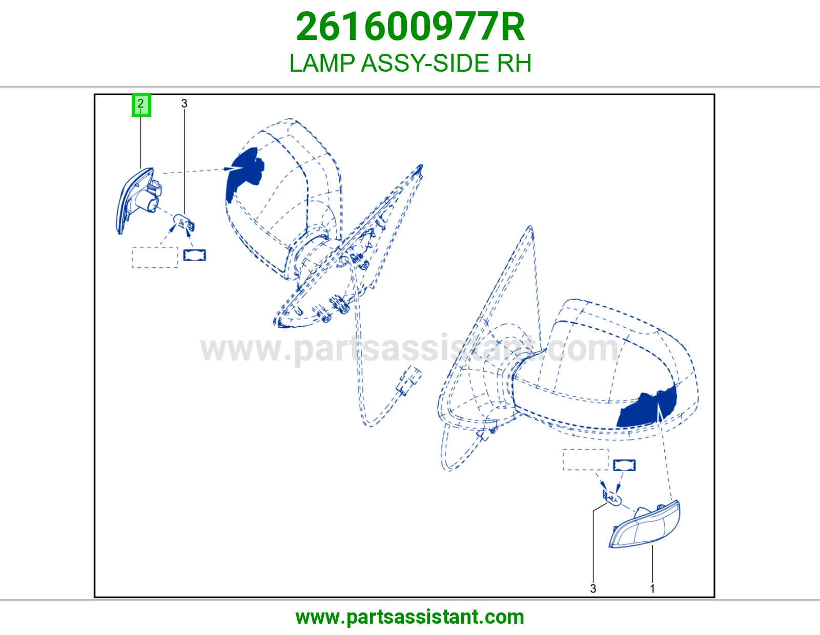 LAMP ASSY-SIDE RH