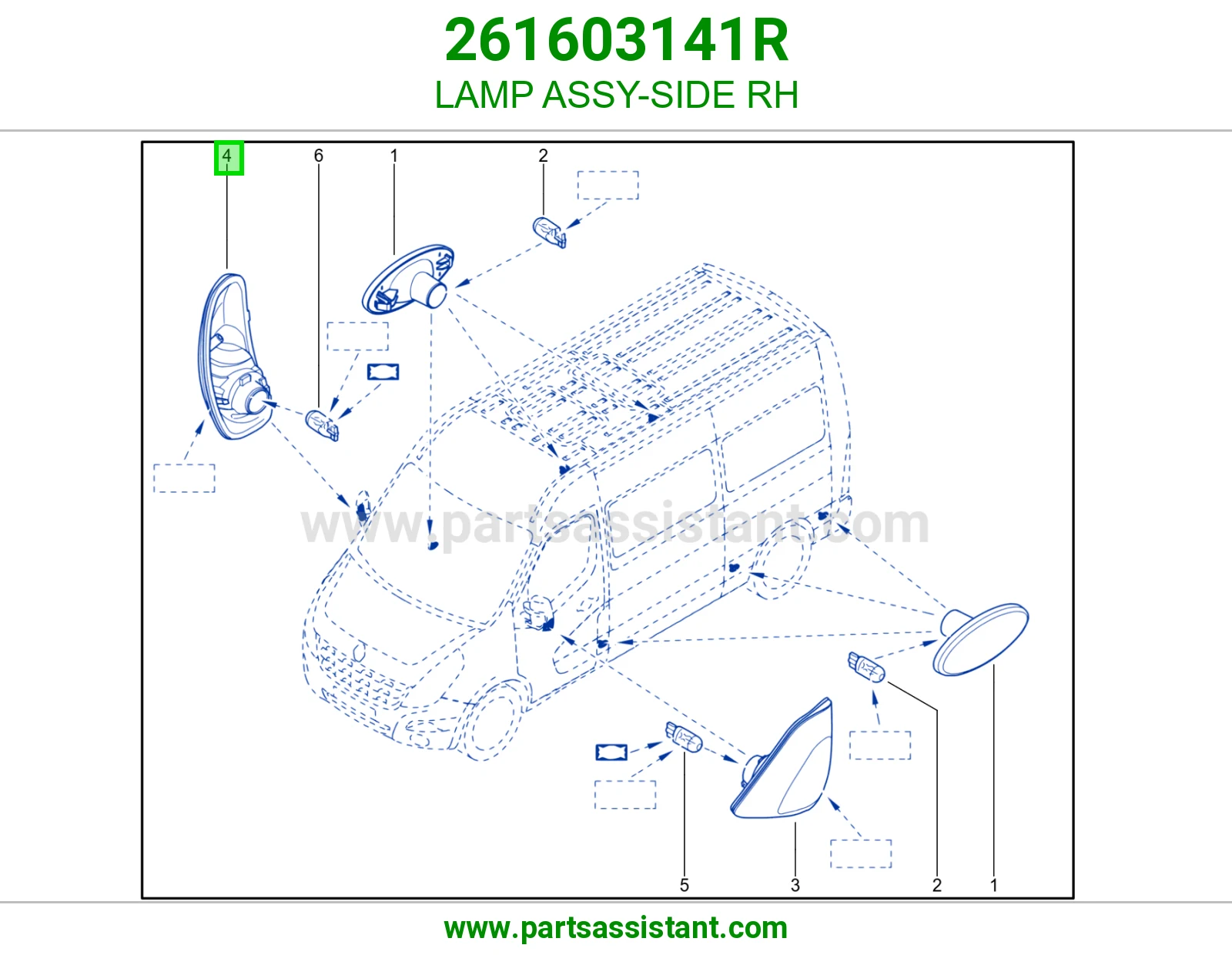 LAMP ASSY-SIDE RH
