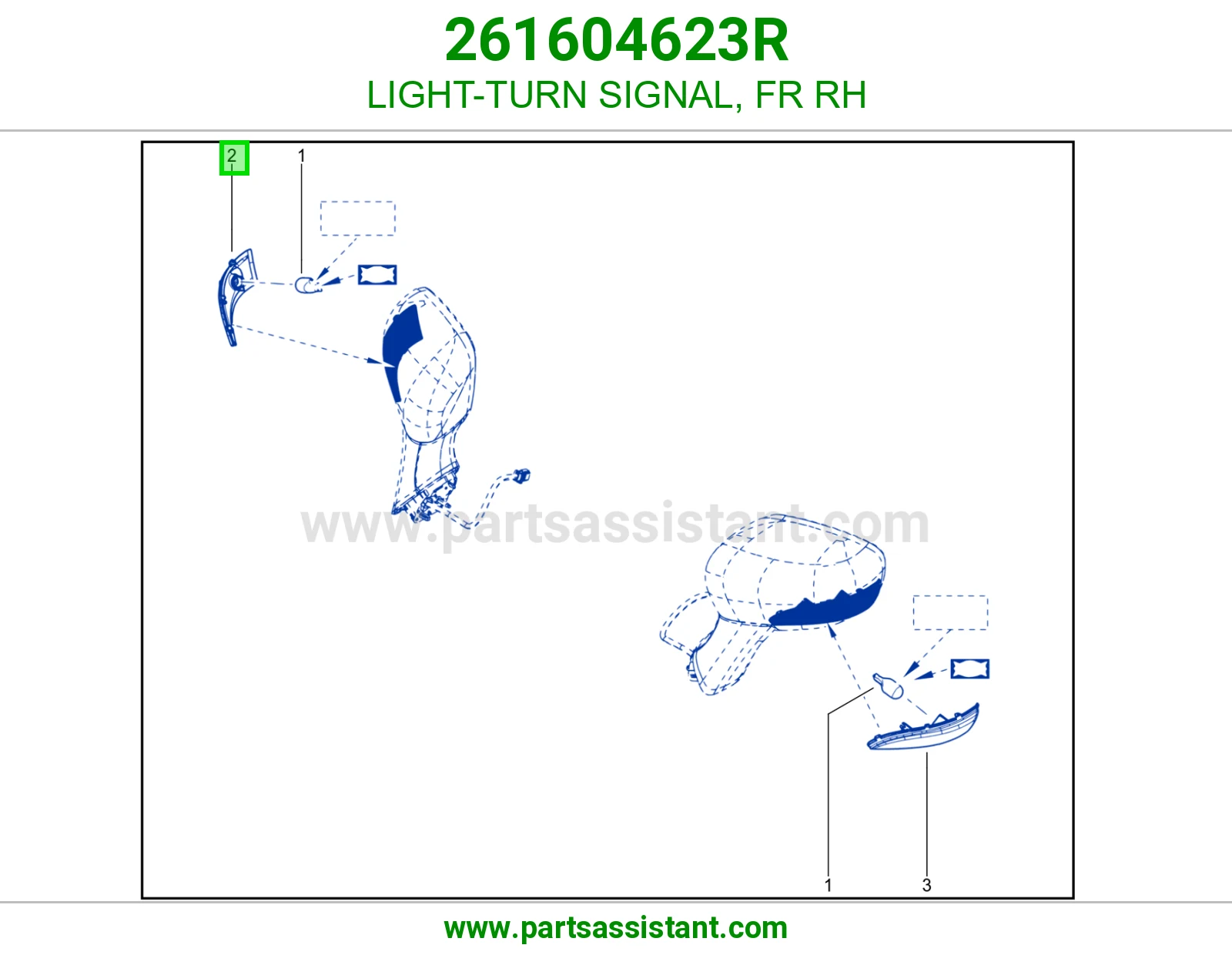 LIGHT-TURN SIGNAL, FR RH
