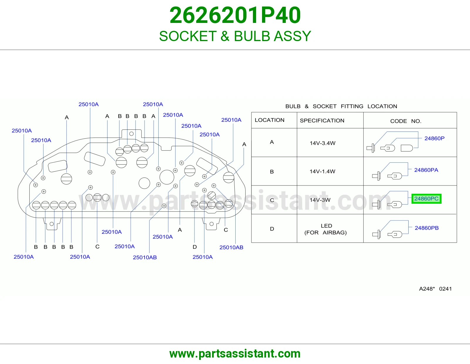 SOCKET & BULB ASSY
