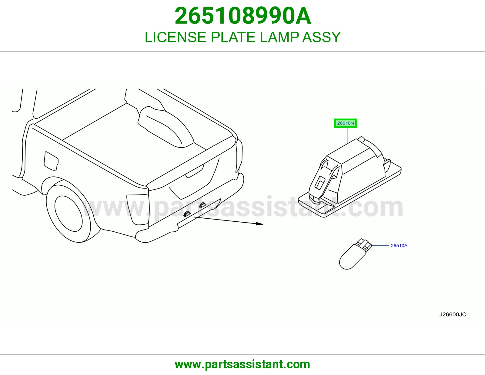 LICENSE PLATE LAMP ASSY