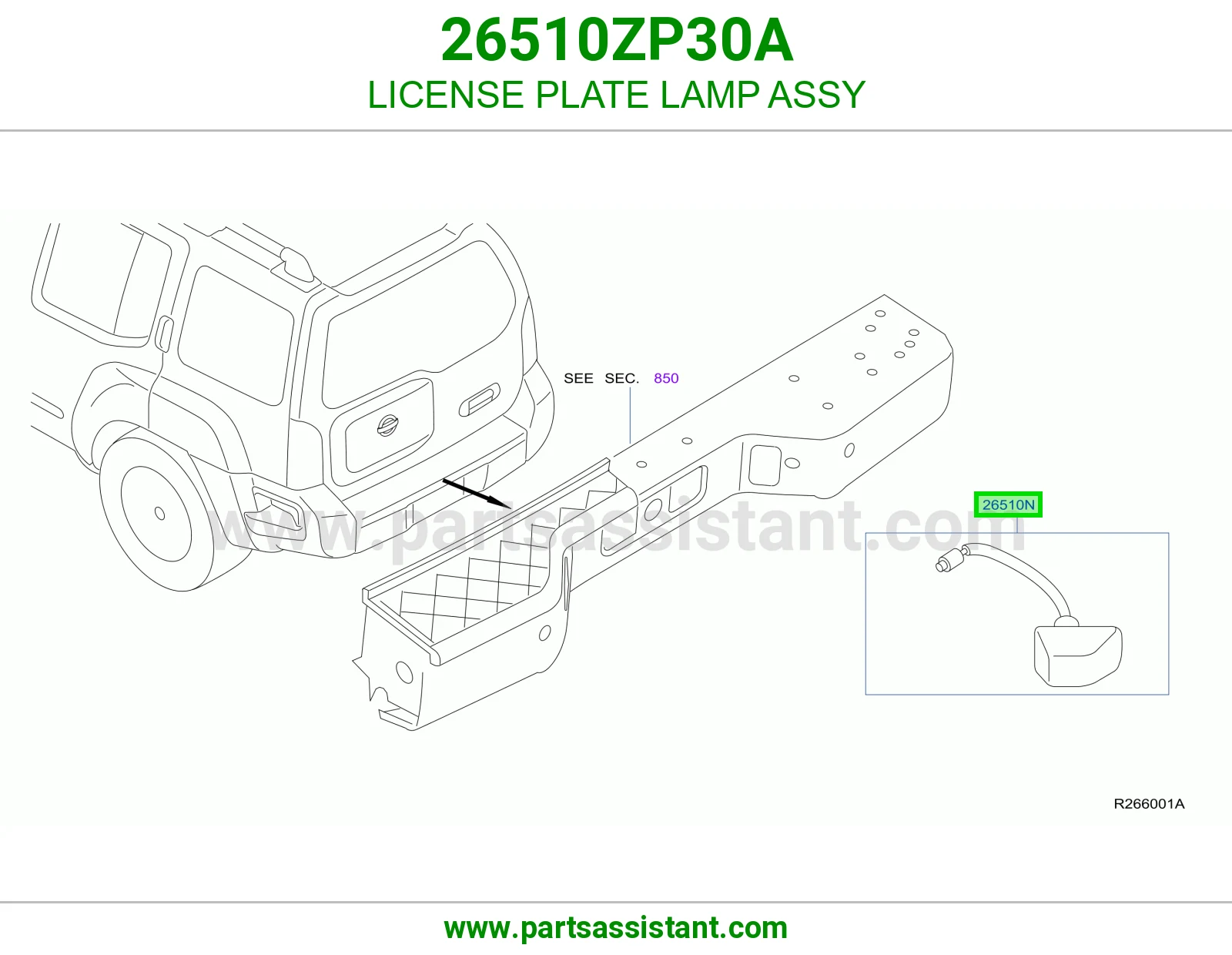 LICENSE PLATE LAMP ASSY