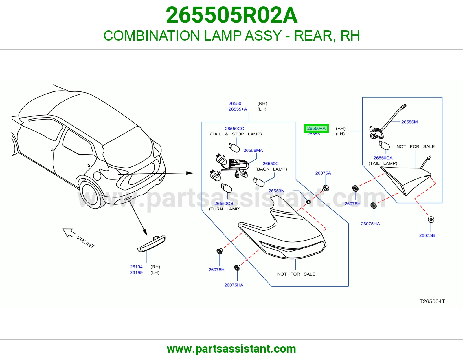 COMBINATION LAMP ASSY - REAR, RH