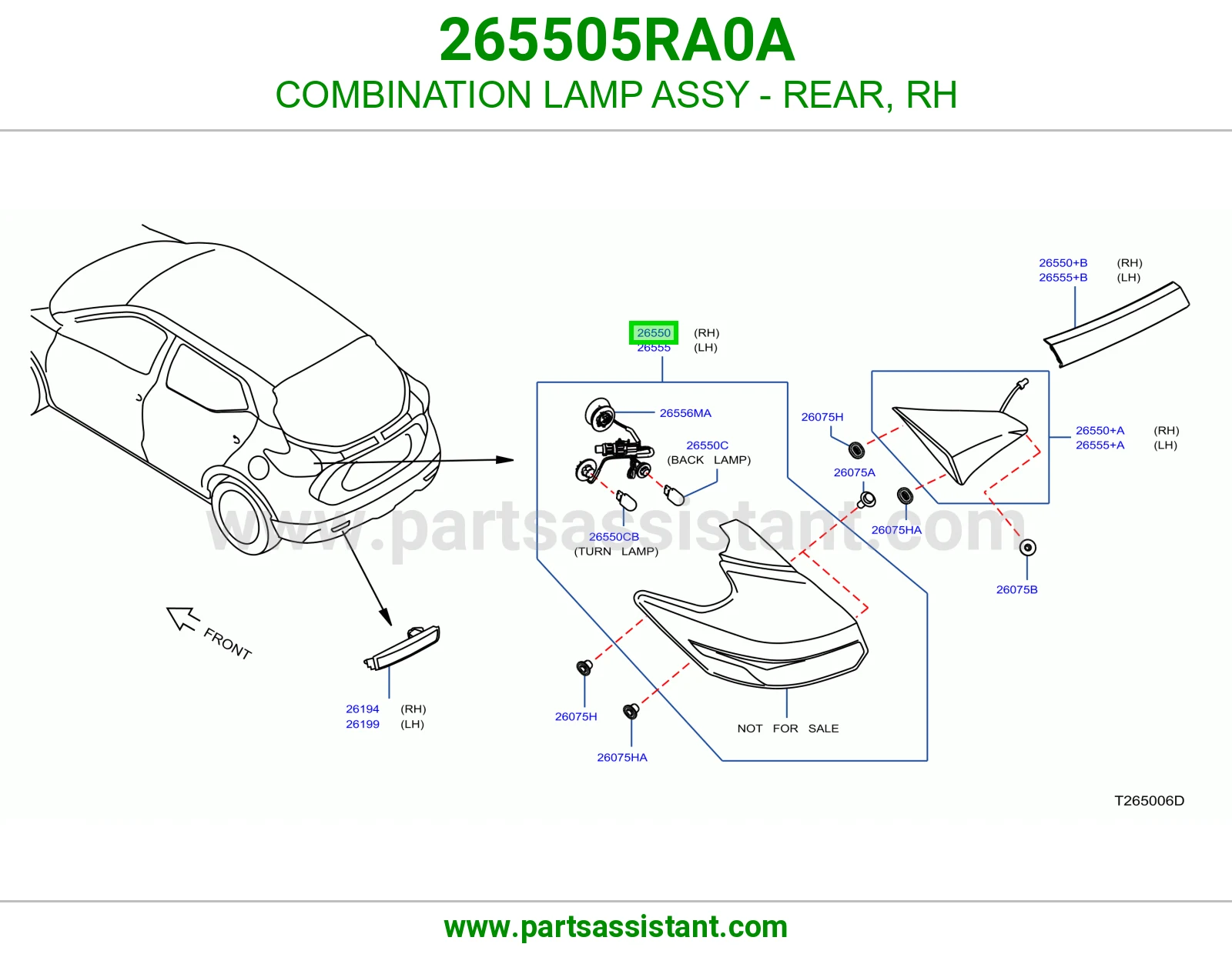 COMBINATION LAMP ASSY - REAR, RH