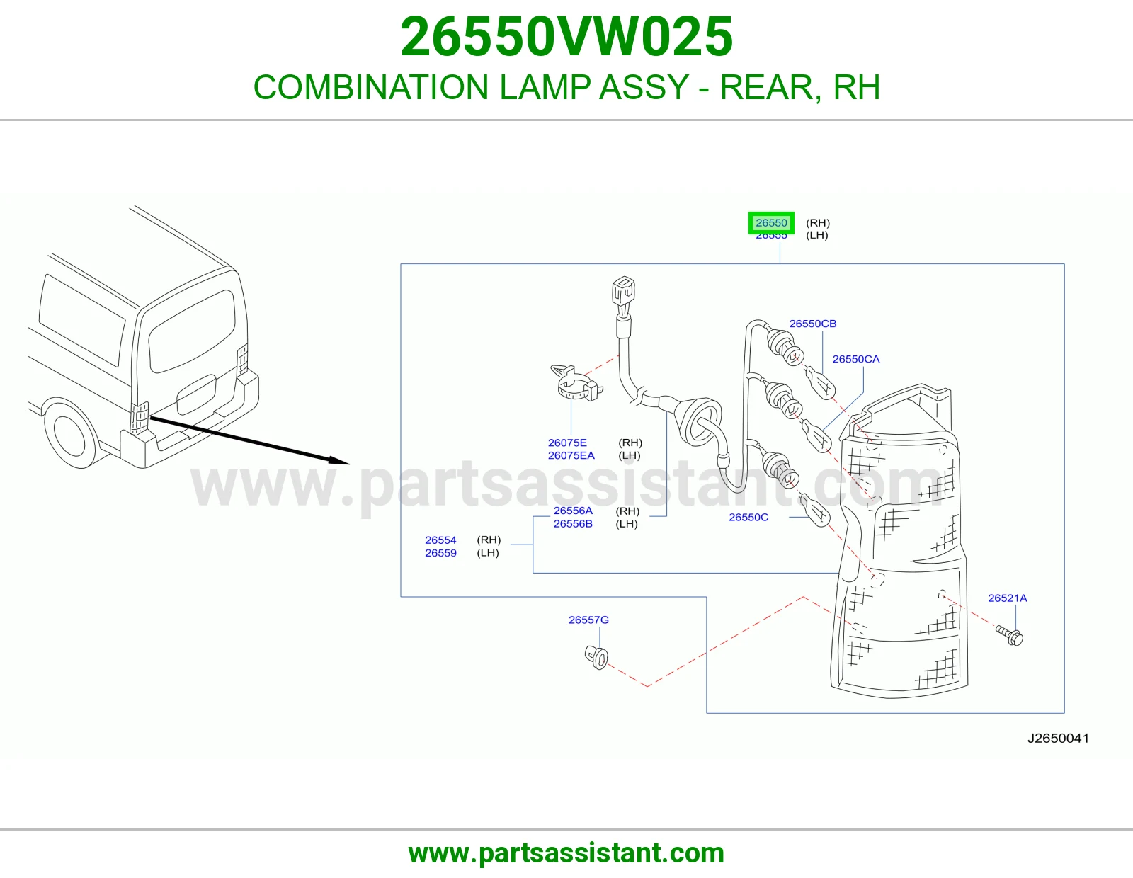 COMBINATION LAMP ASSY - REAR, RH