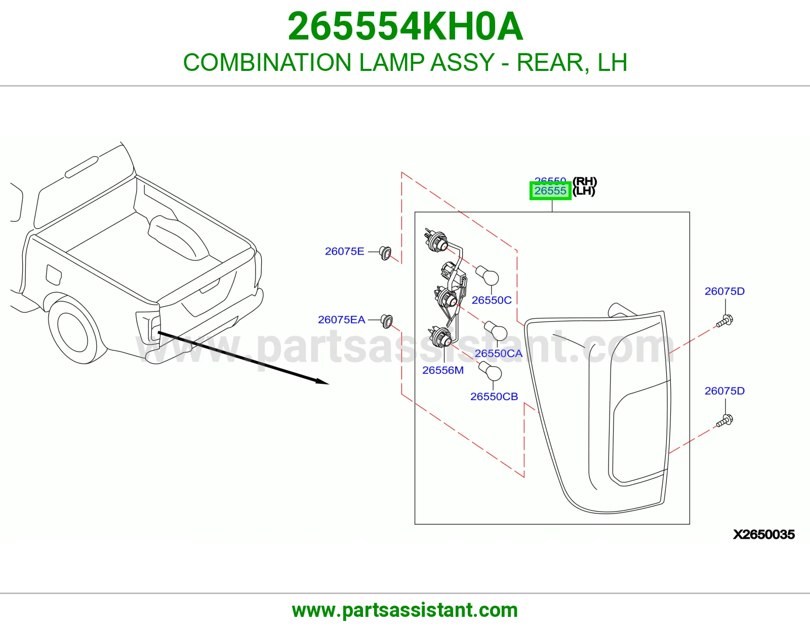 COMBINATION LAMP ASSY - REAR, LH