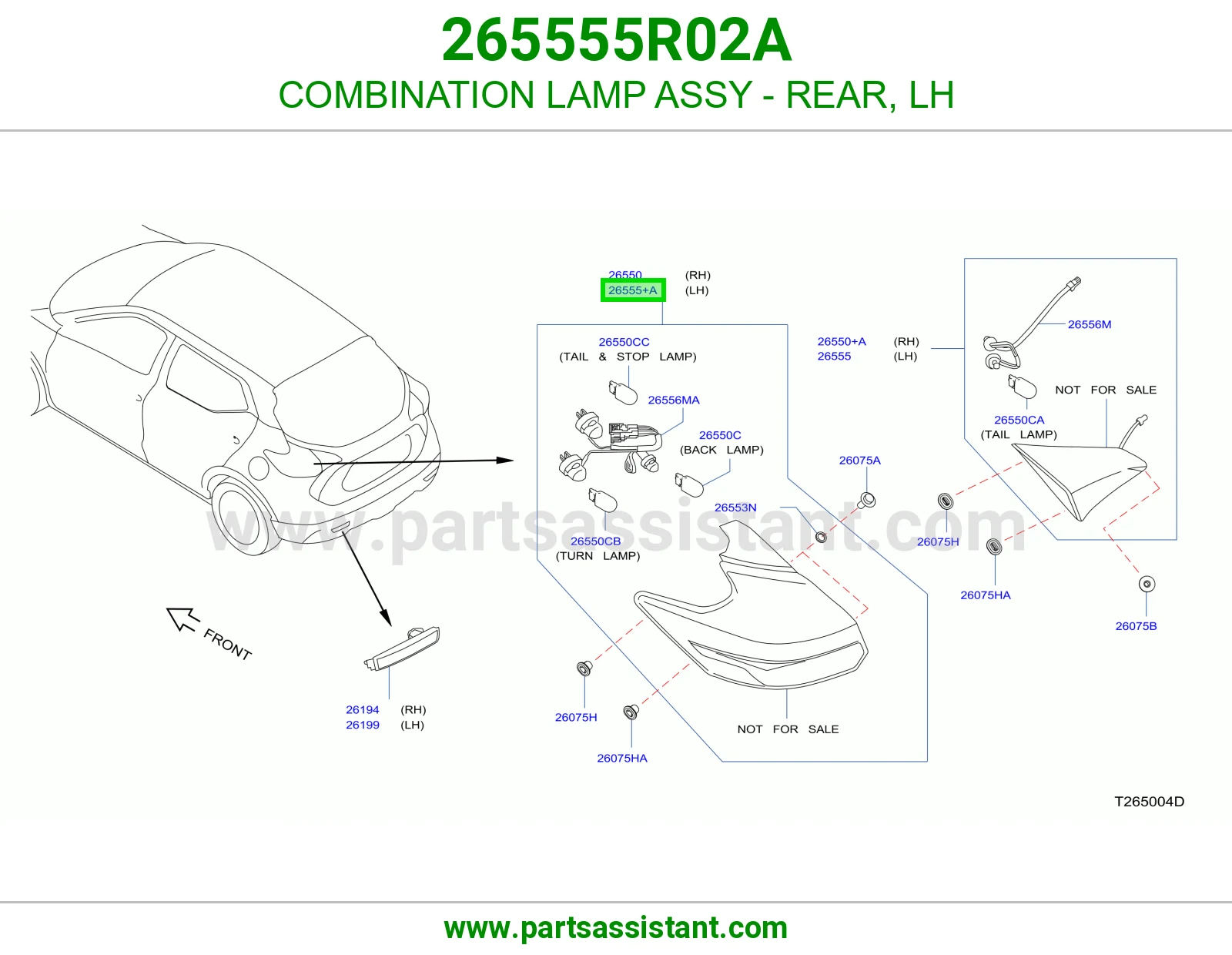 COMBINATION LAMP ASSY - REAR, LH