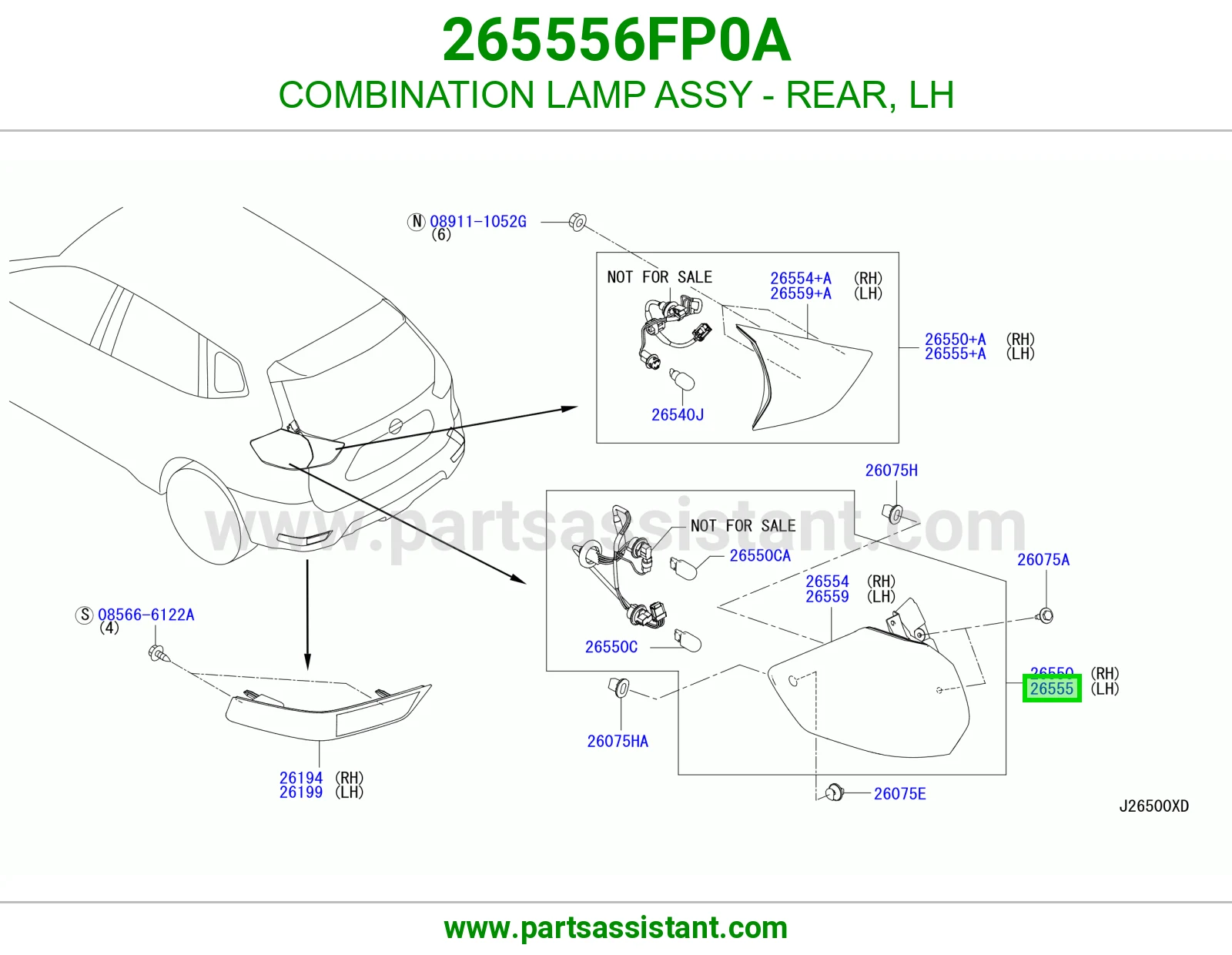 COMBINATION LAMP ASSY - REAR, LH