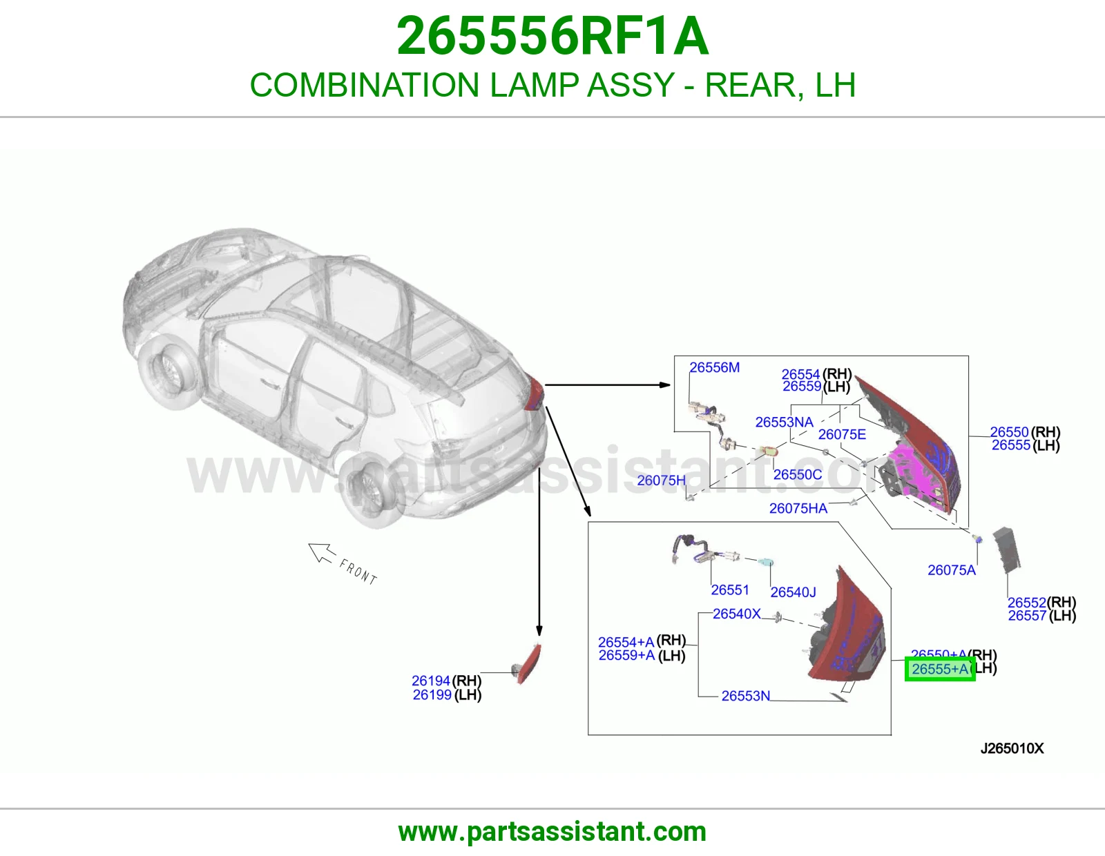 COMBINATION LAMP ASSY - REAR, LH