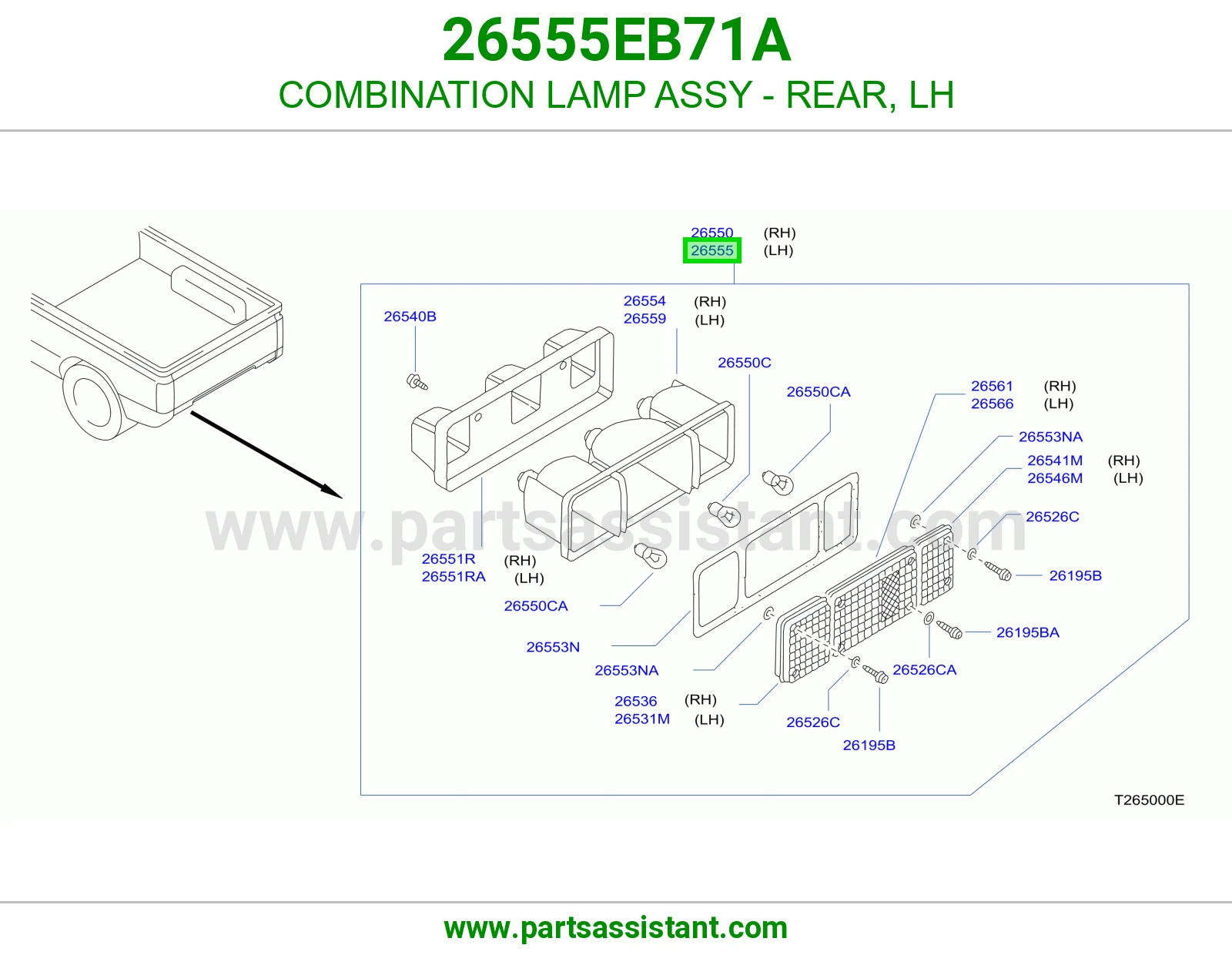 COMBINATION LAMP ASSY - REAR, LH